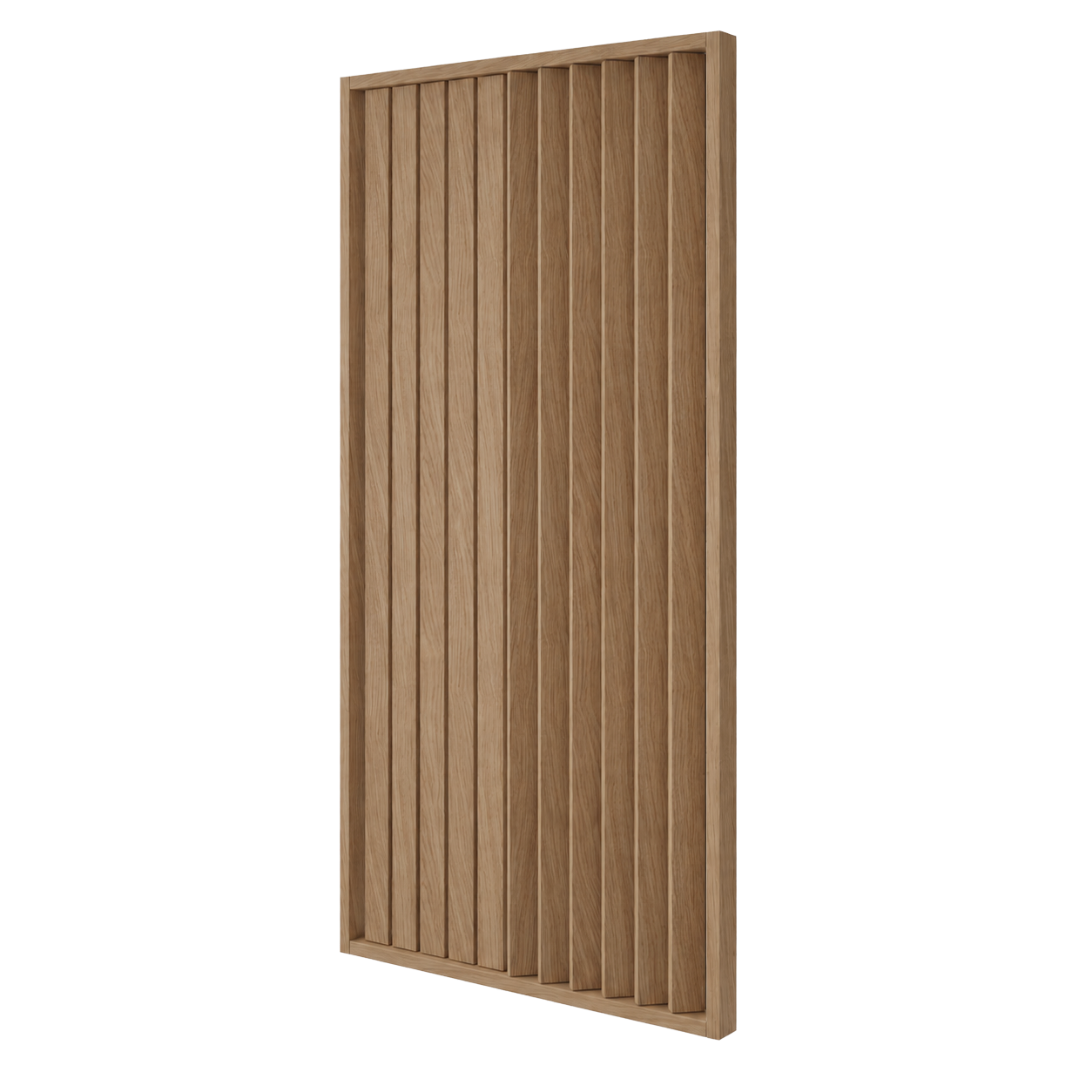 LAMELLENWAND - FERTIGSET - Eiche Casella Braun CPL – Drehbar mit Mechanismus - LAMELLEN3D