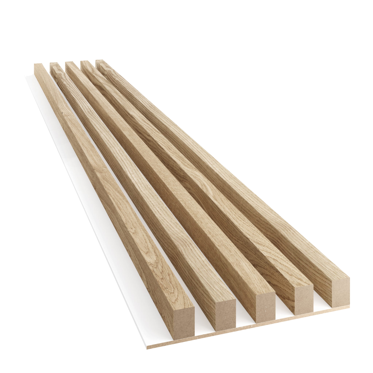 LAMELLEN AUF MDF-PLATTE - EICHENFURNIER LAMELLEN3D
