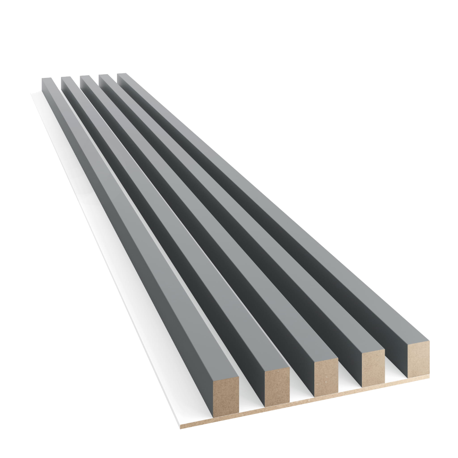 LAMELLEN AUF MDF-PLATTE - GRAPHIT LAMELLEN3D