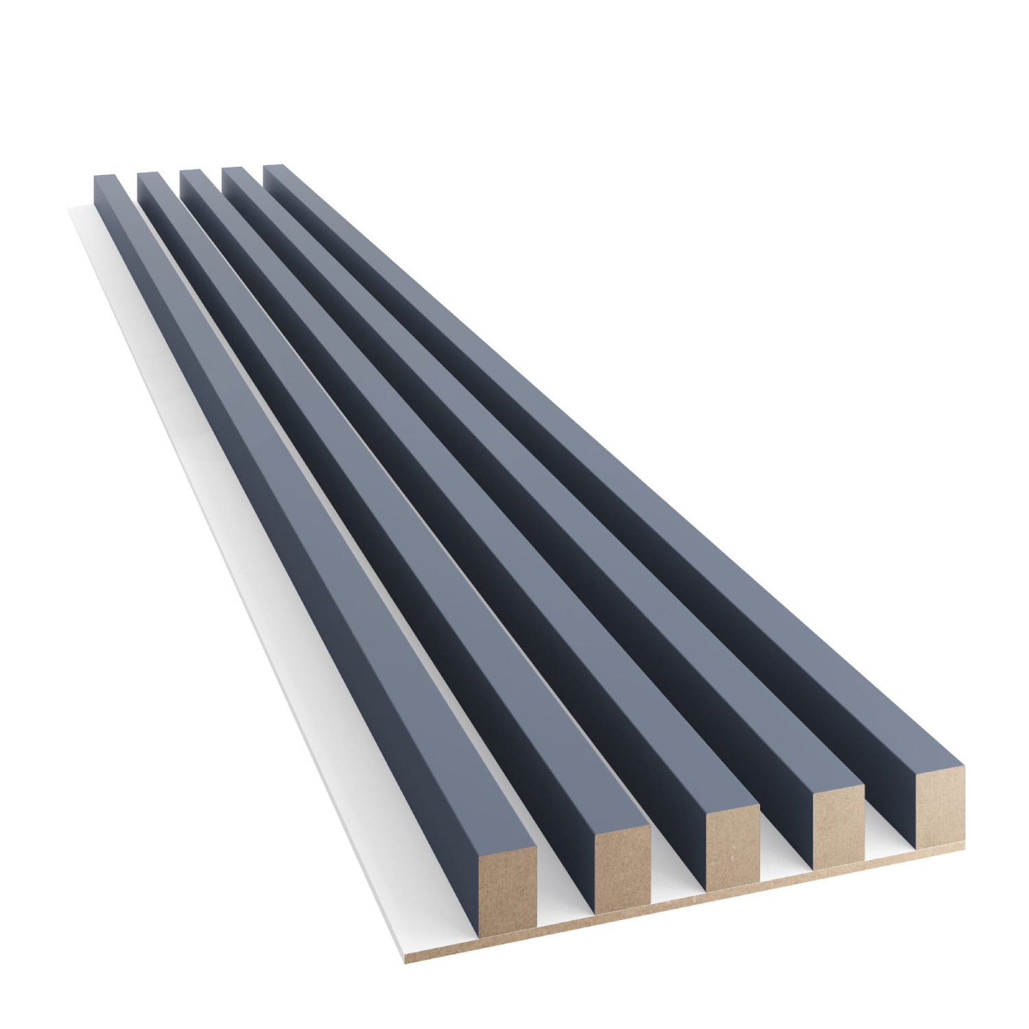 LAMELLEN AUF MDF-PLATTE - DUNKEL MARINEBLAU LAMELLEN3D