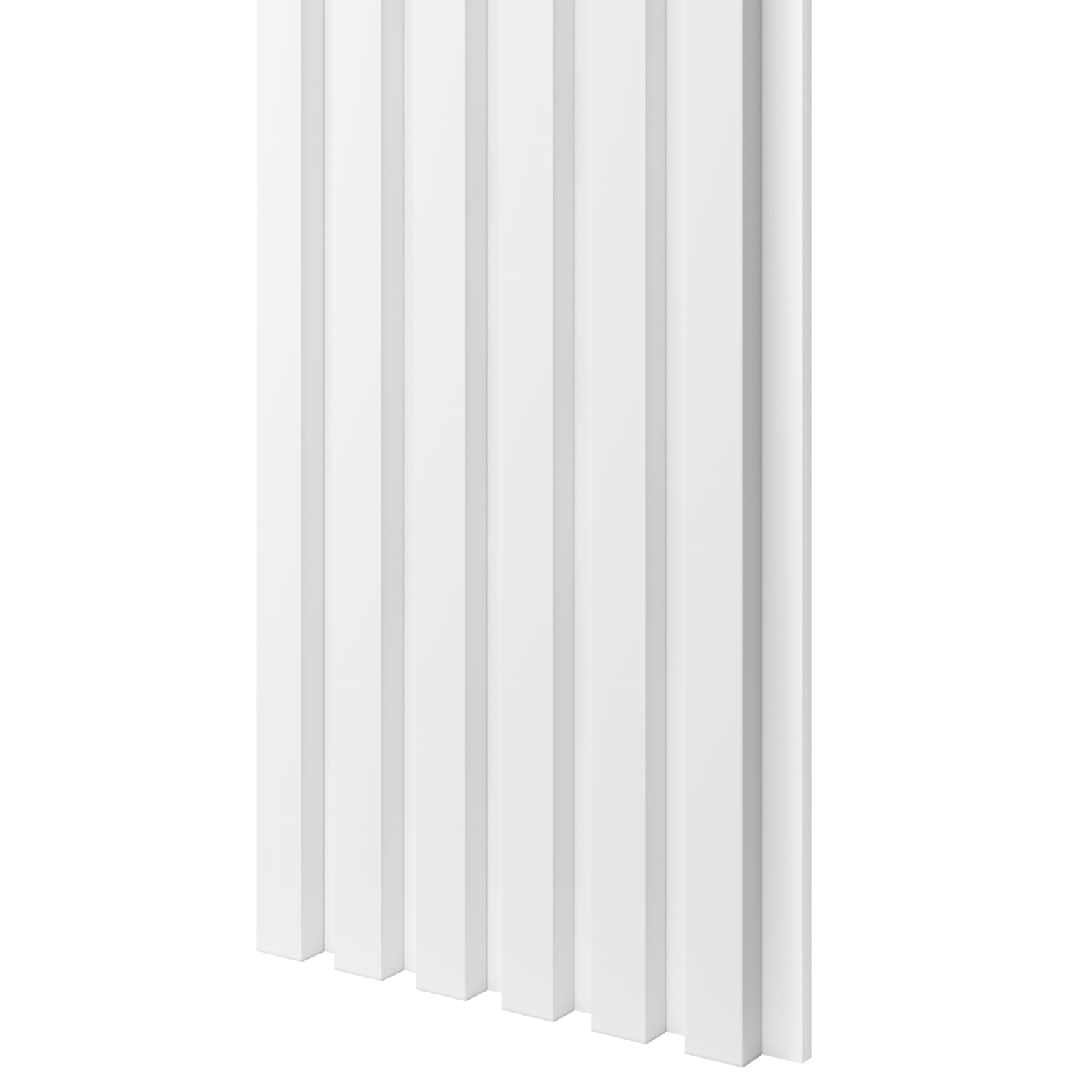 SCHLANKE LAMELLEN AUF MDF-PLATTE - WEISS MATT LAMELLEN3D