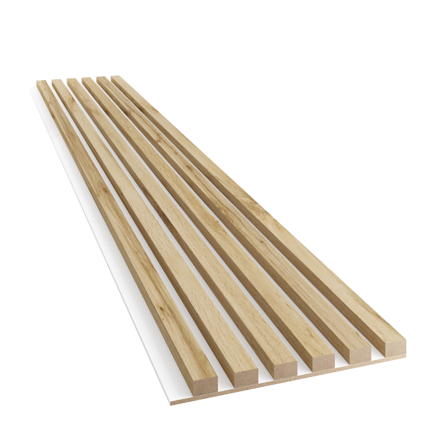 SCHLANKE LAMELLEN AUF MDF-PLATTE - WOTAN EICHE LAMELLEN3D
