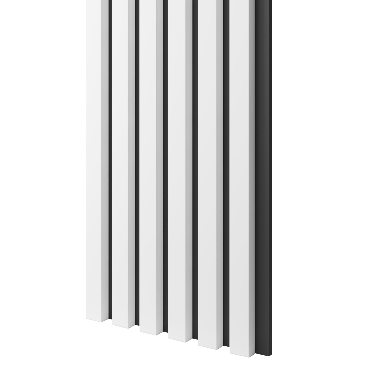 SCHLANKE LAMELLEN AUF MDF-PLATTE - WEISS MATT LAMELLEN3D