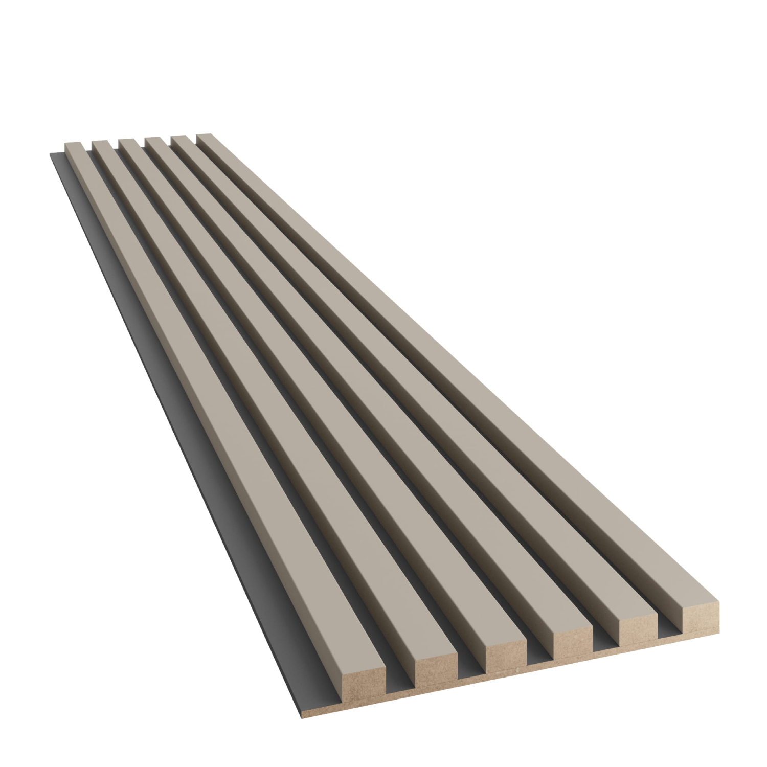 SCHMALE STREIFEN AUF MDF-PLATTE - SANDBEIGE LAMELLEN3D