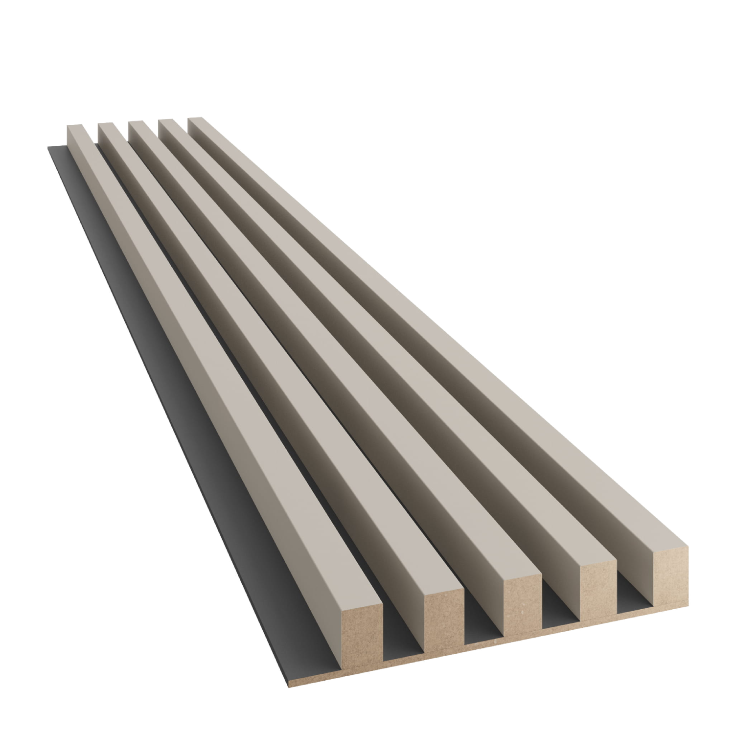LAMELLEN AUF MDF-PLATTE - SANDBEIGE LAMELLEN3D