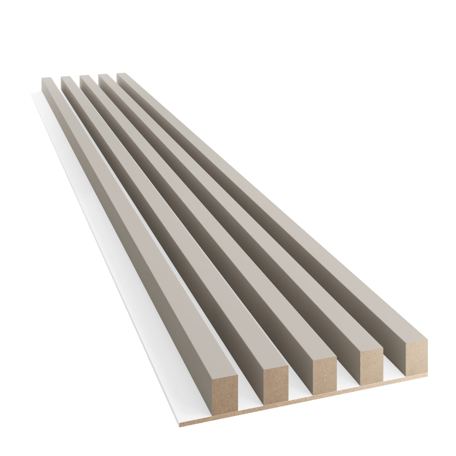 LAMELLEN AUF MDF-PLATTE - SANDBEIGE LAMELLEN3D