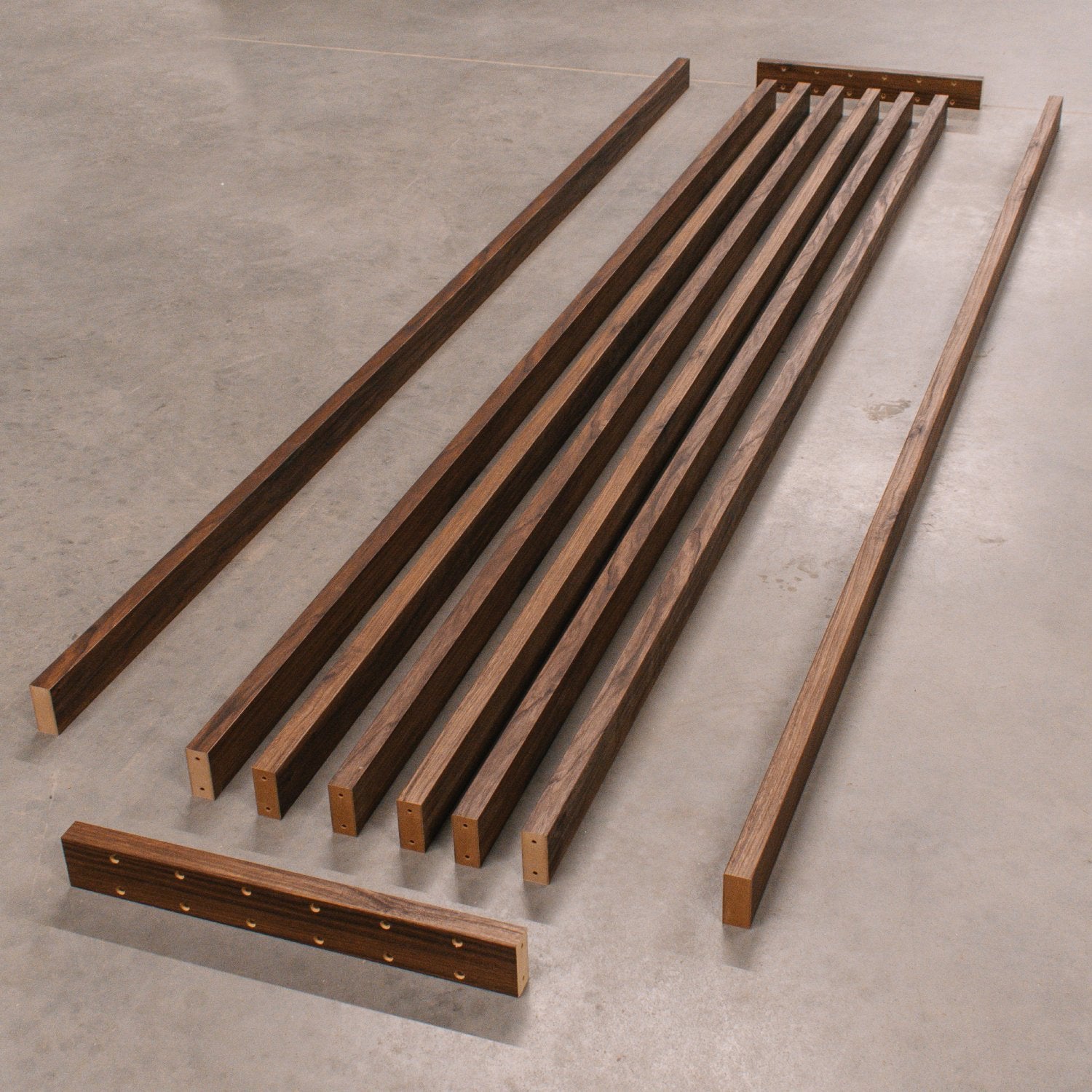 LAMELLENWAND - FERTIGSET - CLASSIC WALNUSS - LAMELLEN3D