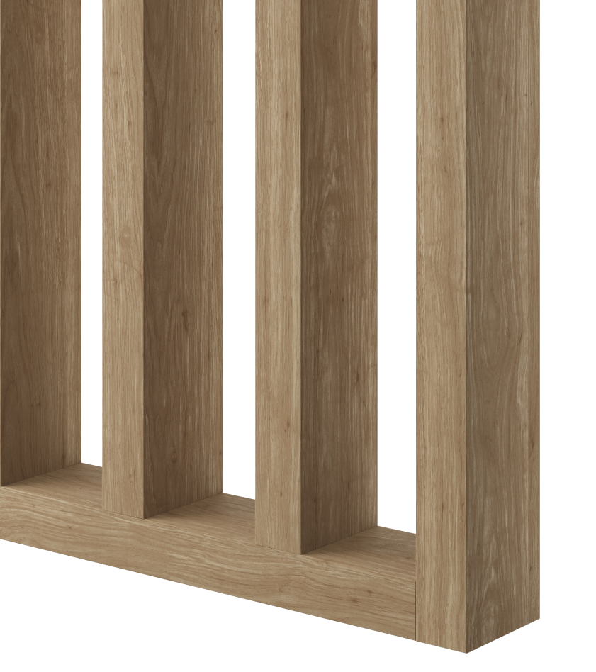 LAMELLENWAND - FERTIGSET - EICHE NATUR – LAMELLEN3D