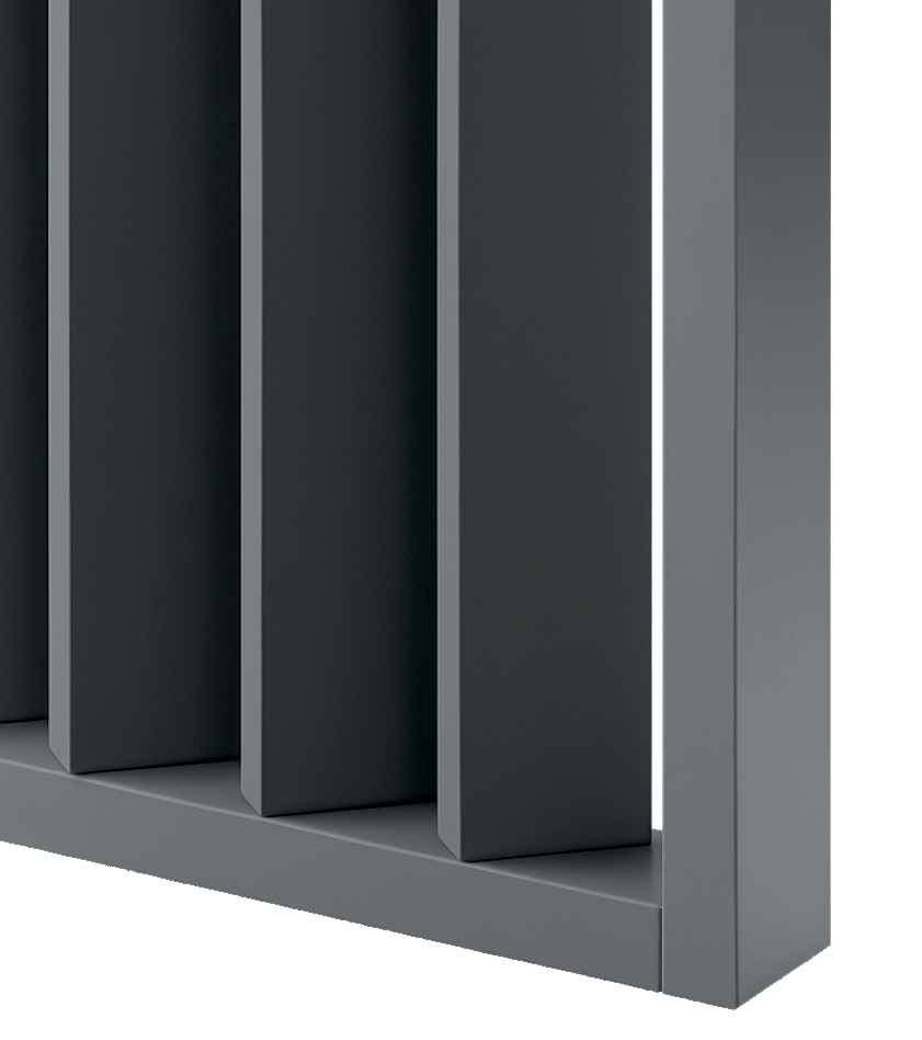 LAMELLENWAND - FERTIGSET - GRAPHIT - LAMELLEN3D
