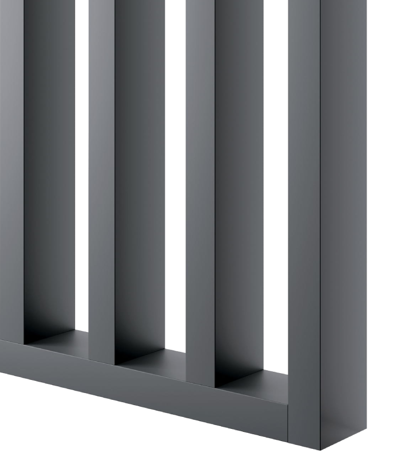 LAMELLENWAND - FERTIGSET - GRAPHIT - LAMELLEN3D