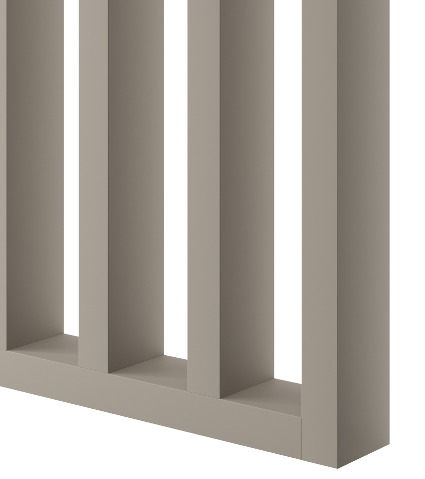 LAMELLENWAND - FERTIGSET - SANDBEIGE - LAMELLEN3D