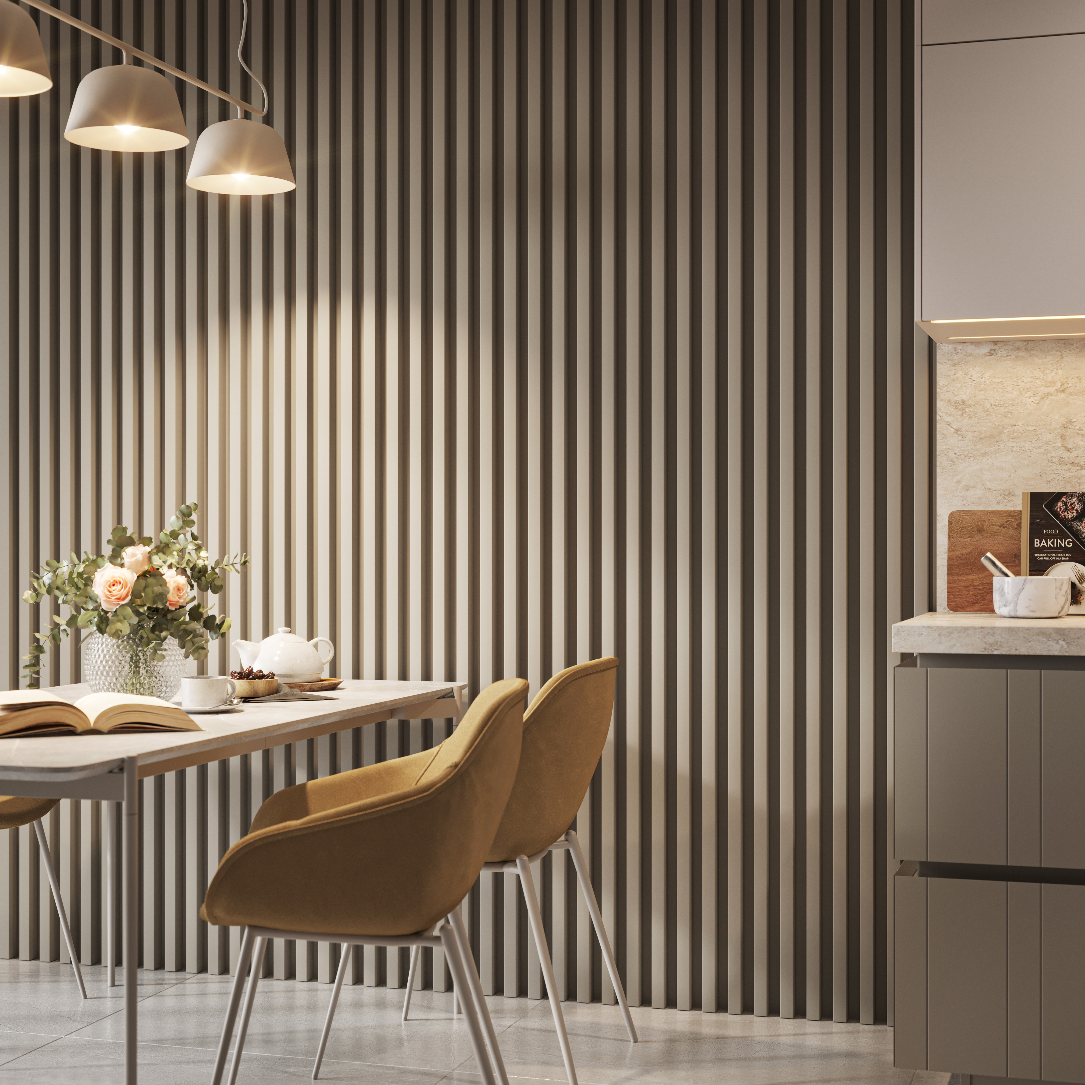 LAMELLEN3D WANDLAMELLEN - SANDBEIGE