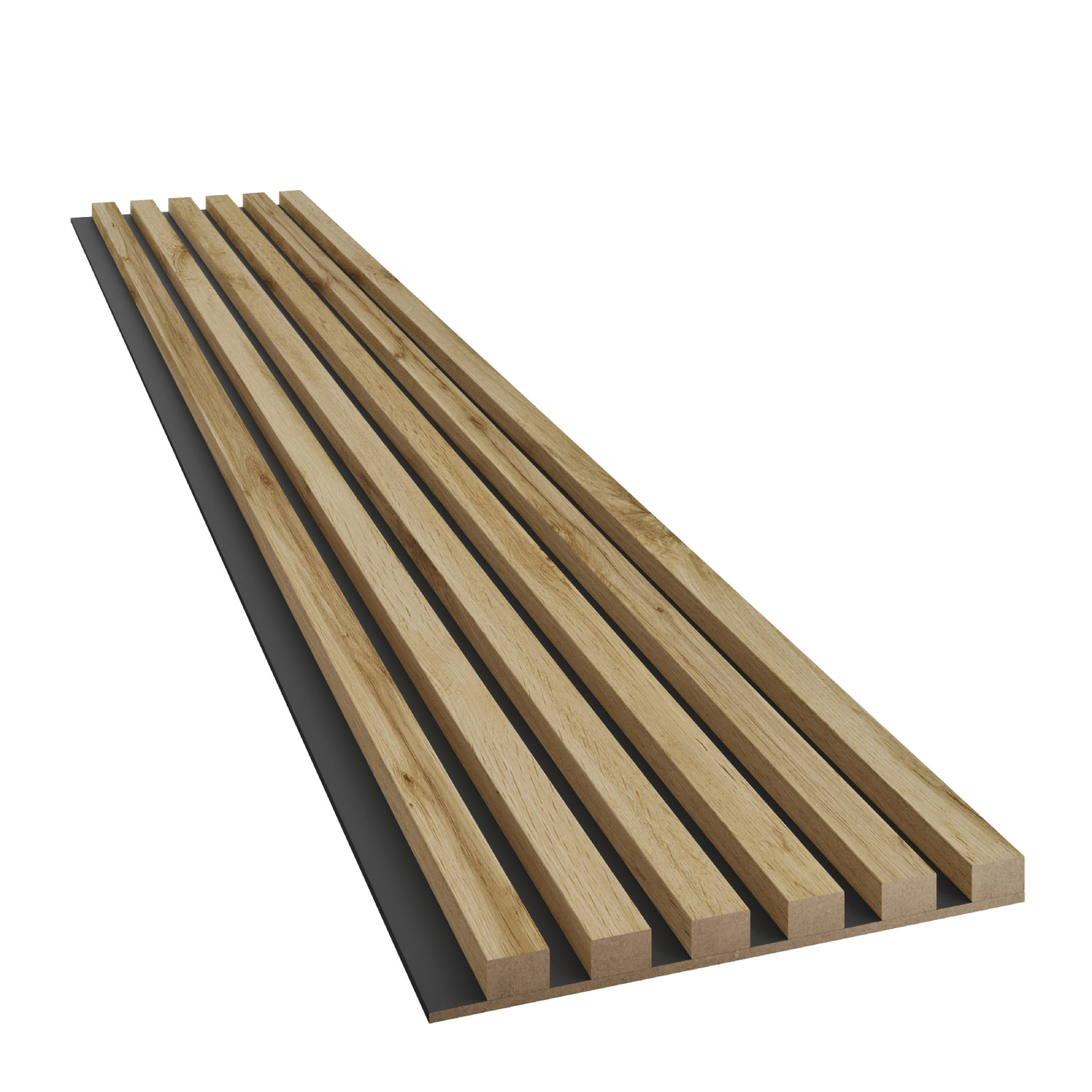 SCHLANKE LAMELLEN AUF MDF-PLATTE - WOTAN EICHE LAMELLEN3D
