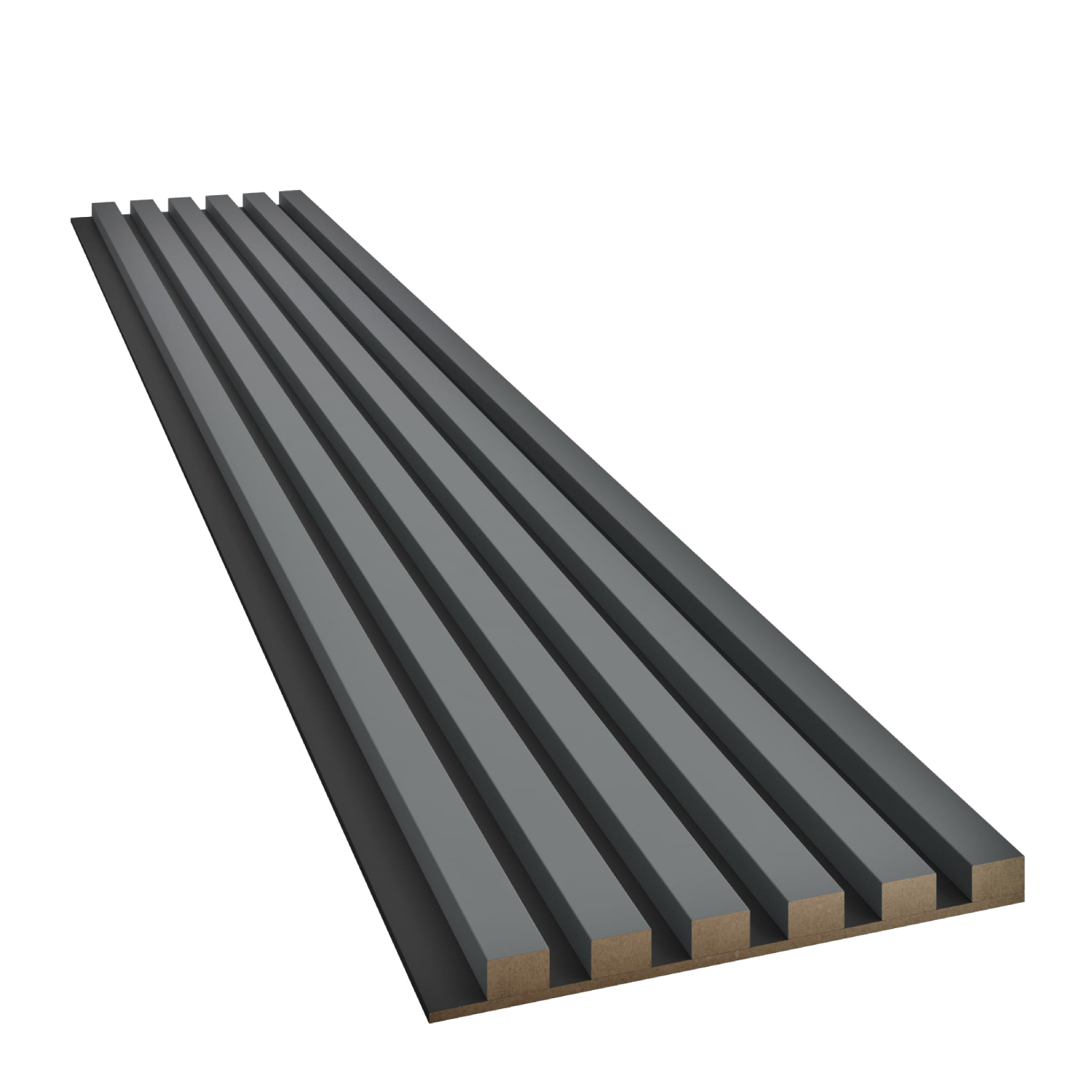 SCHLANKE LAMELLEN AUF MDF-PLATTE - GRAPHIT LAMELLEN3D