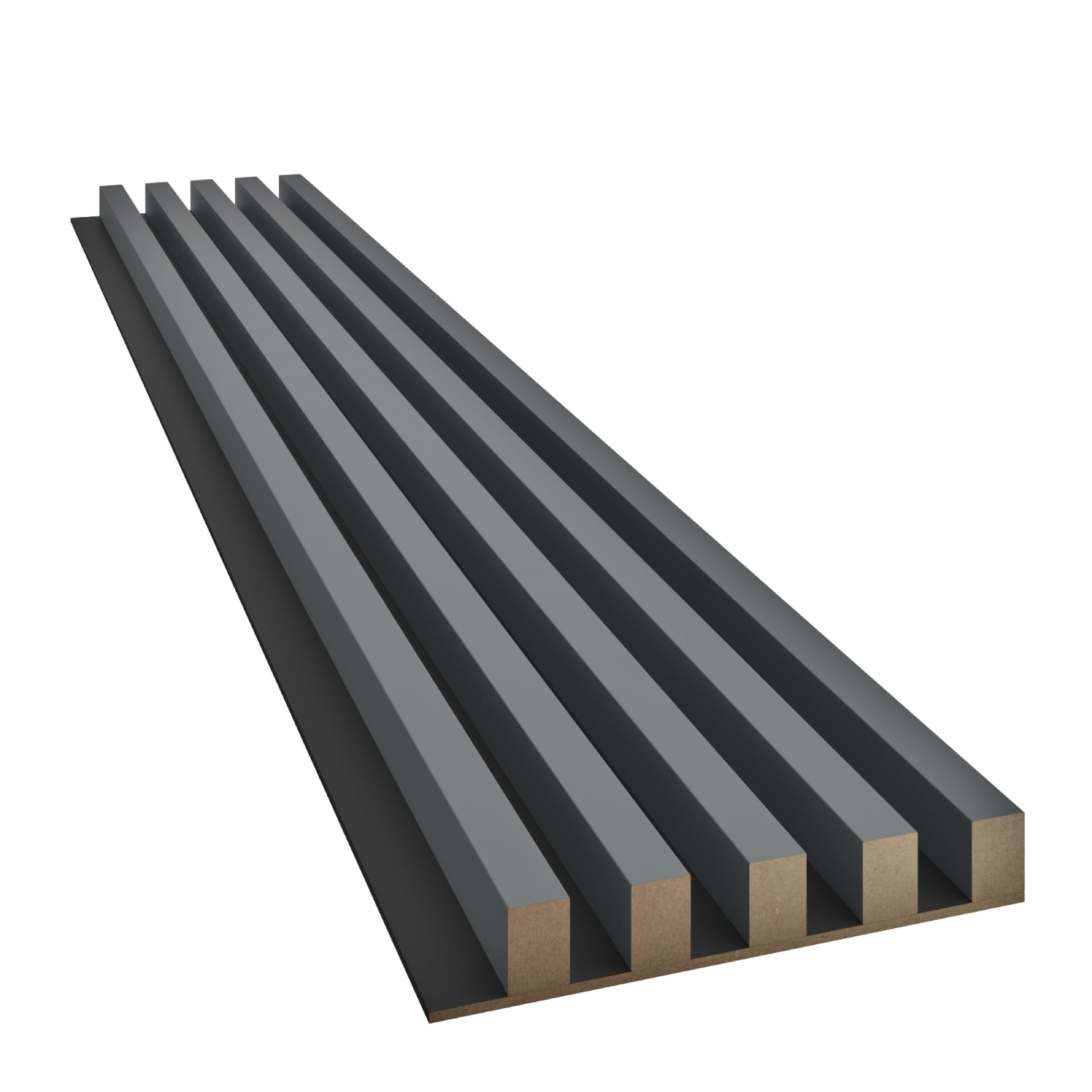 LAMELLEN AUF MDF-PLATTE - GRAPHIT LAMELLEN3D