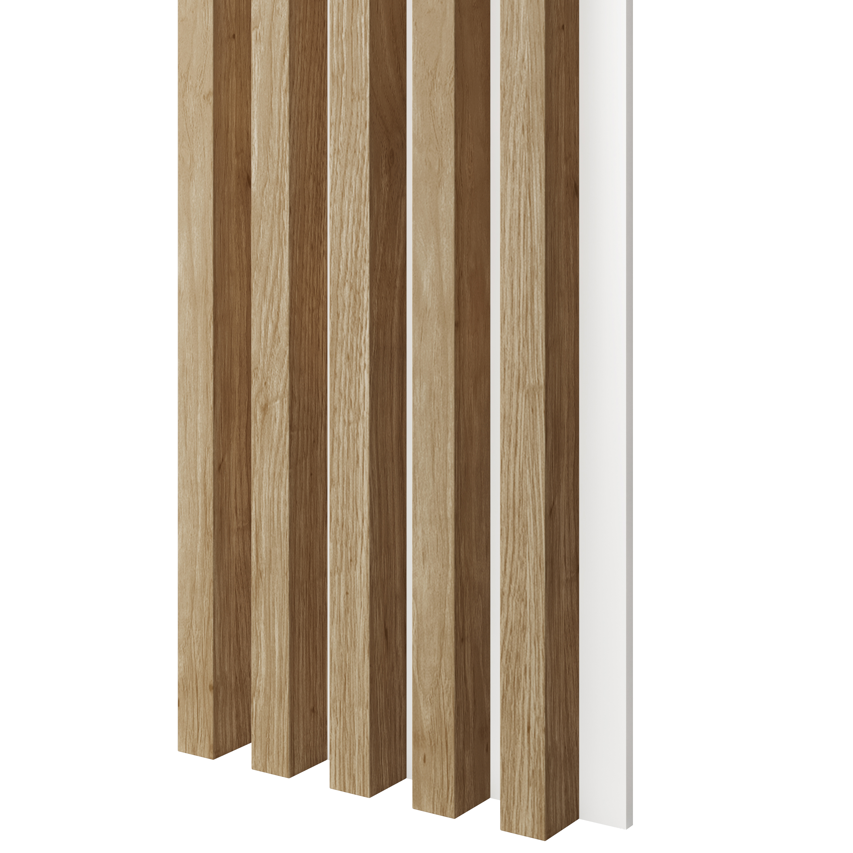 SCHLANKE LAMELLEN AUF MDF-PLATTE - EICHE NATUR LAMELLEN3D