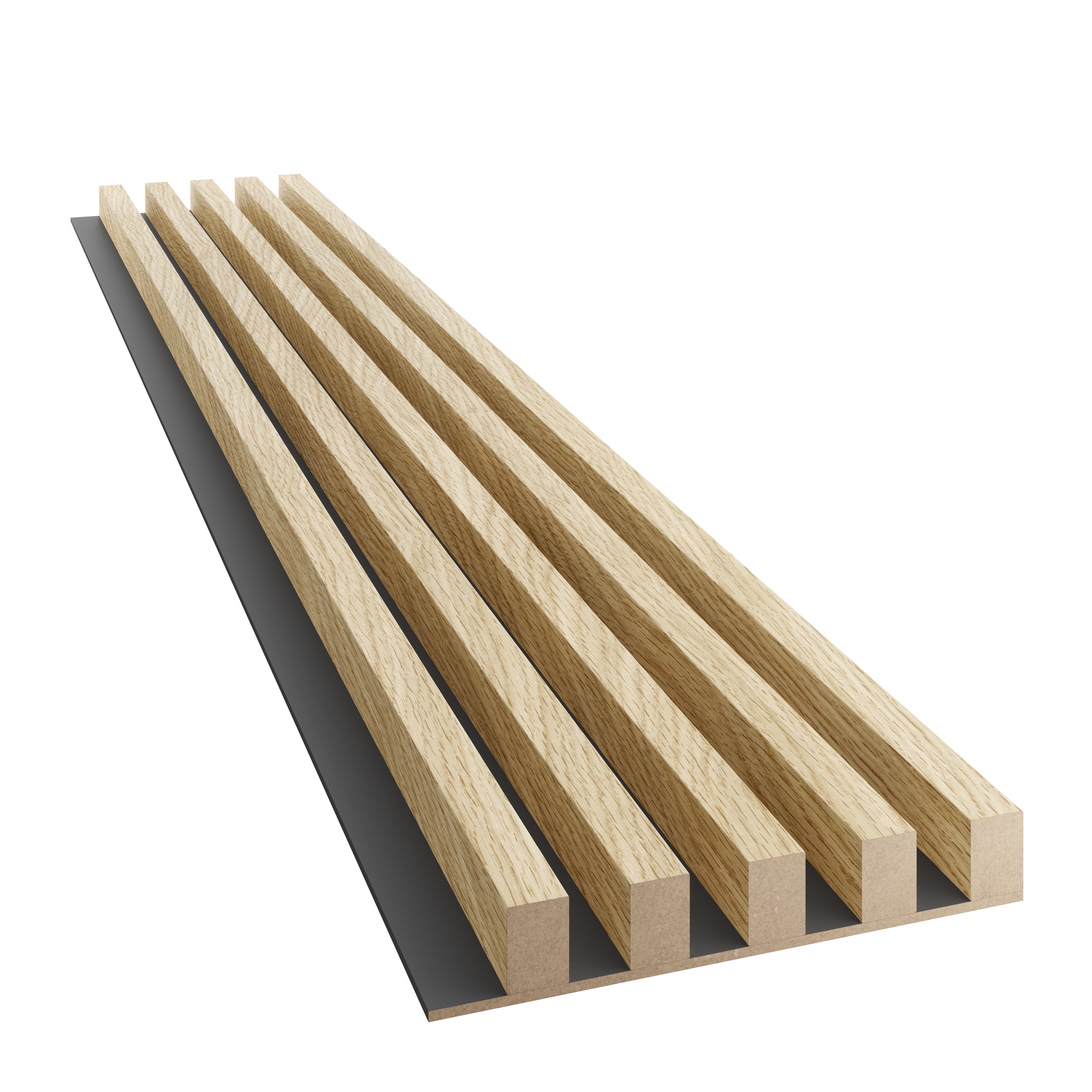 LAMELLEN AUF MDF-PLATTE - EUROPÄISCHE EICHE CPL LAMELLEN3D