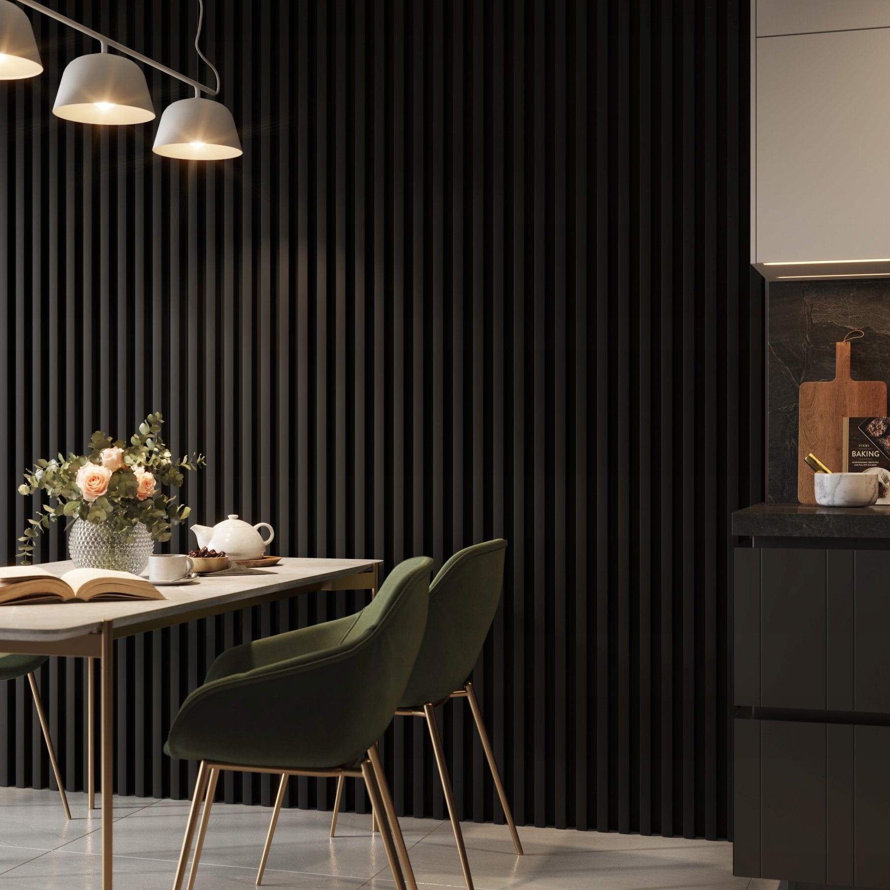 LAMELLEN3D WANDLAMELLEN - SCHWARZ MATT