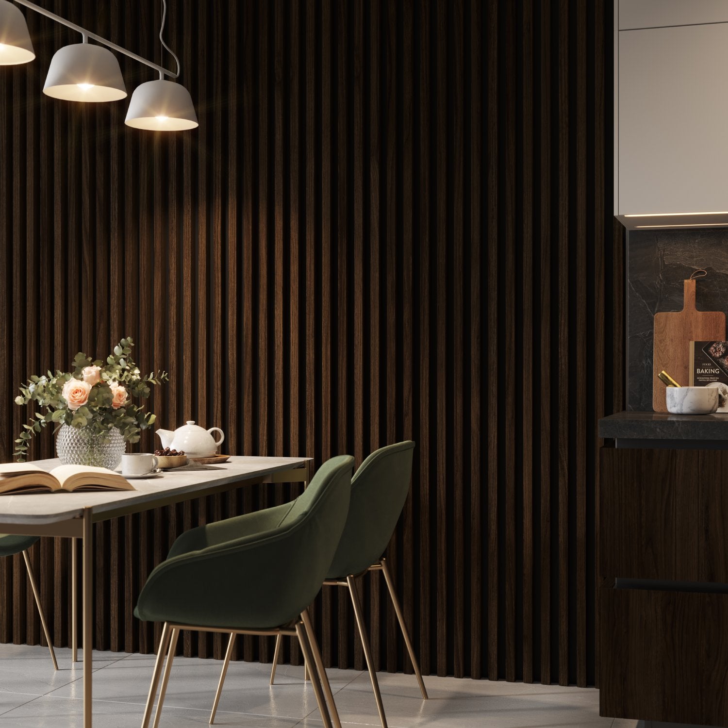 LAMELLEN3D WANDLAMELLEN - KLASSISCHER NUSSBAUM