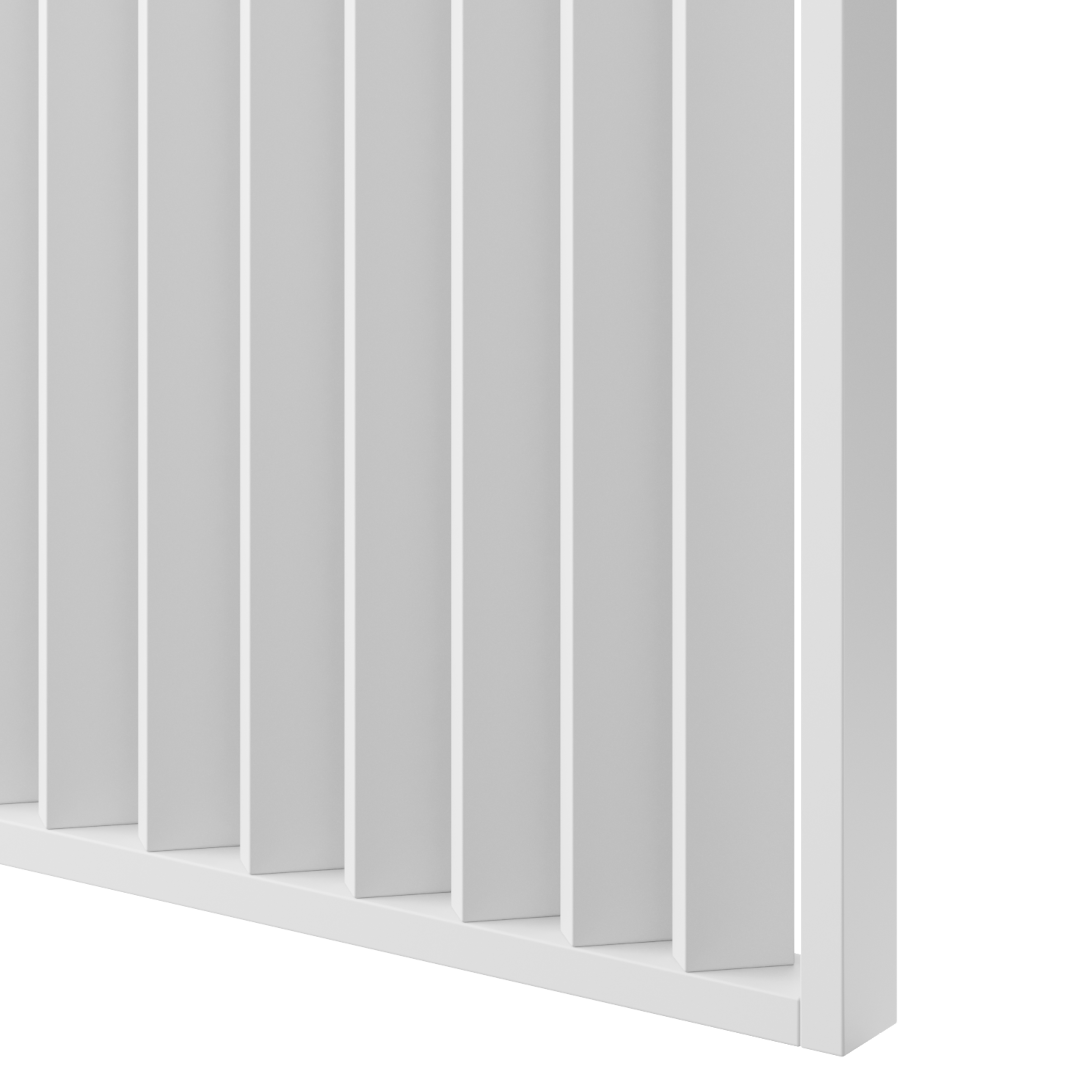 LAMELLENWAND - FERTIGSET - WEIß MATT - LAMELLEN3D