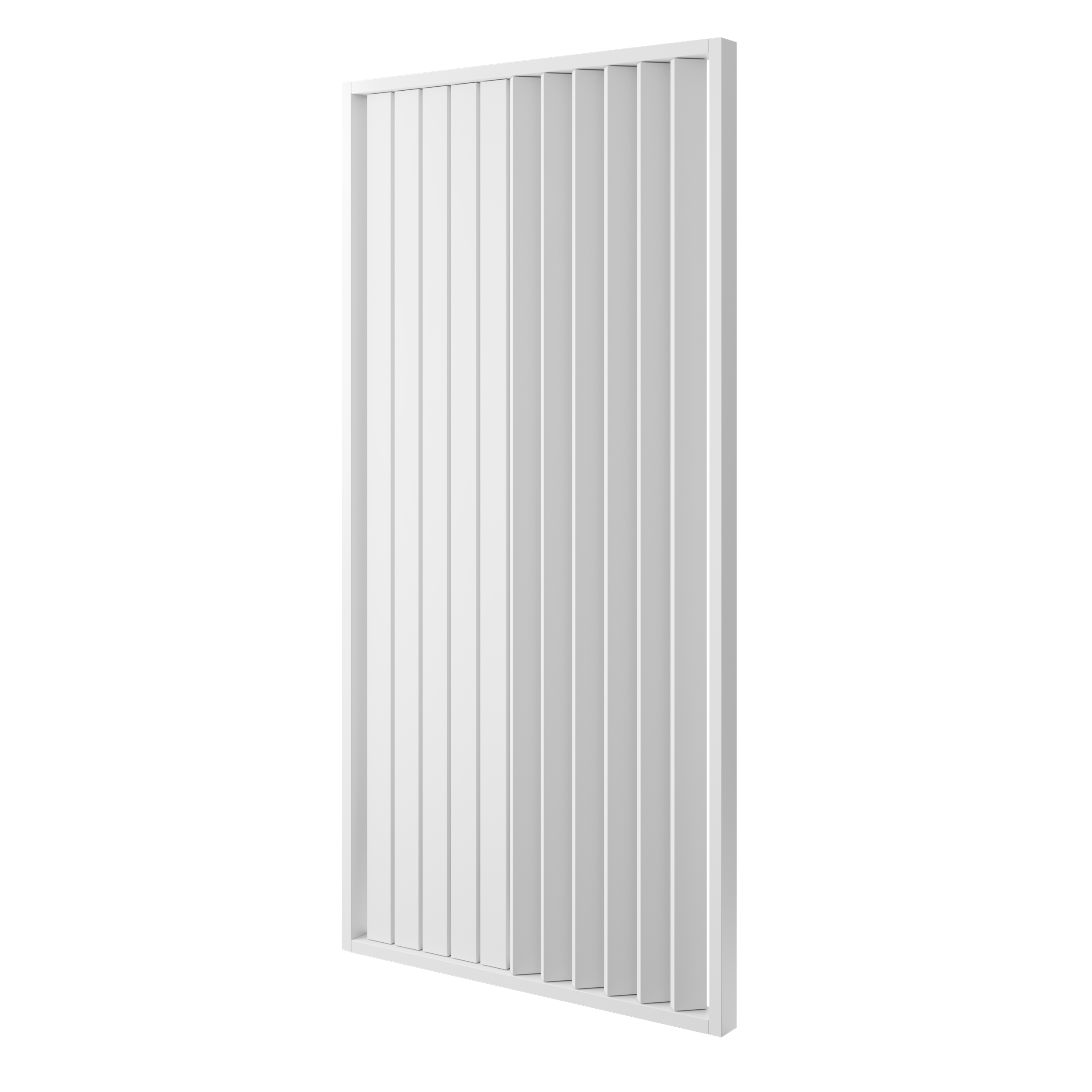 LAMELLENWAND - FERTIGSET - WEISS MATT – DREHBAR MIT MECHANISMUS - LAMELLEN3D