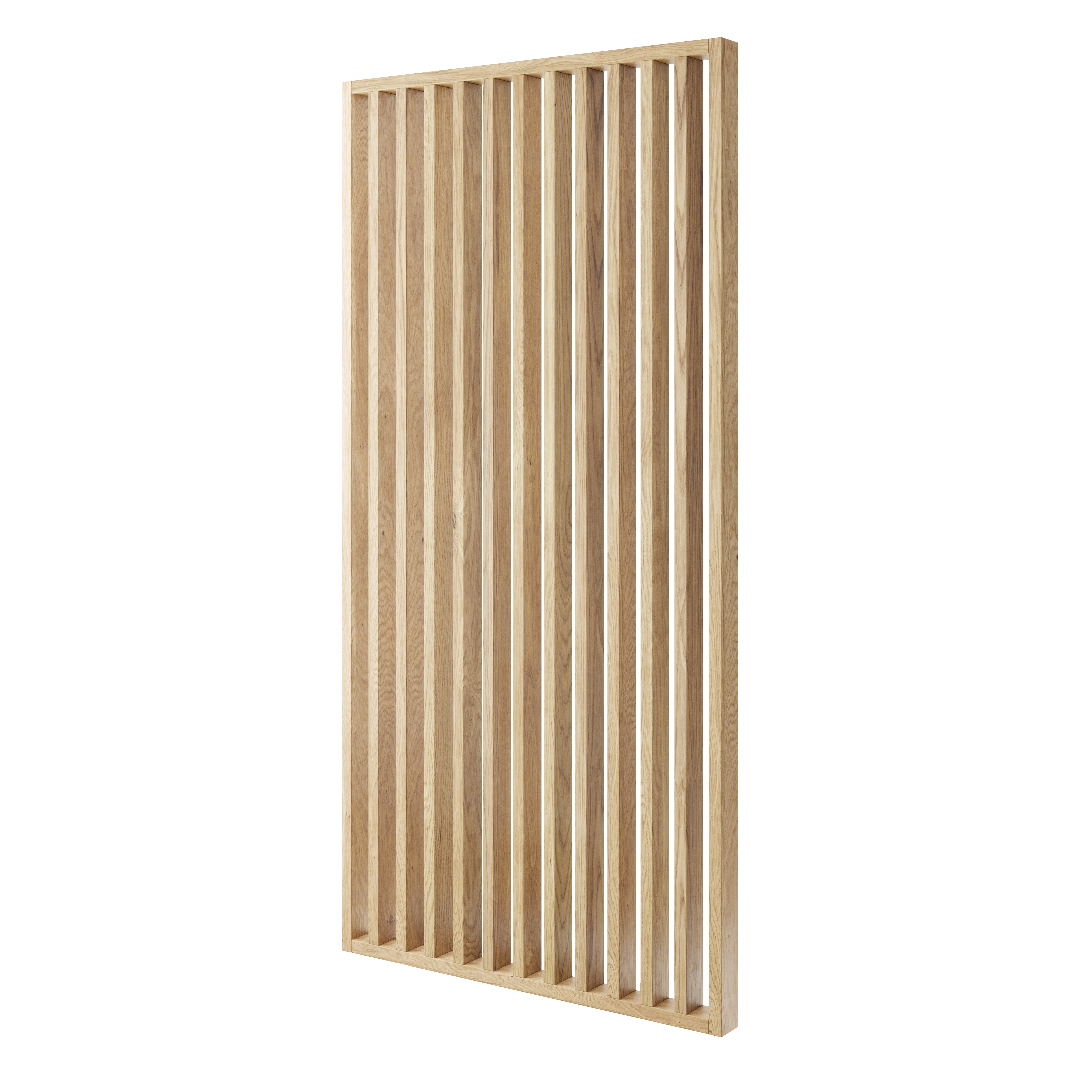 LAMELLENWAND - FERTIGSET - EICHENFURNIER - LAMELLEN3D