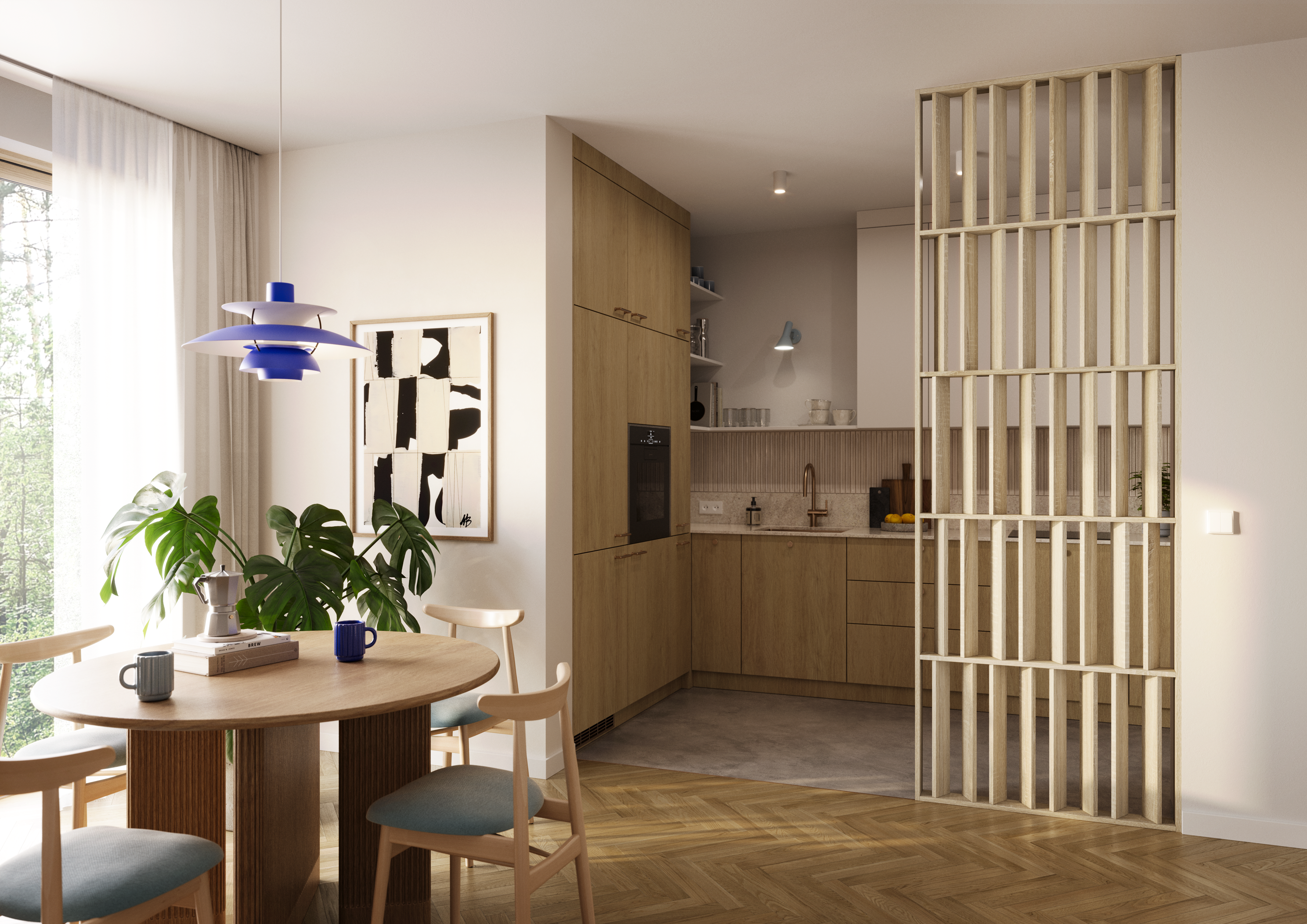 WAND JAPANDI - Sonoma-Eiche - LAMELE3D