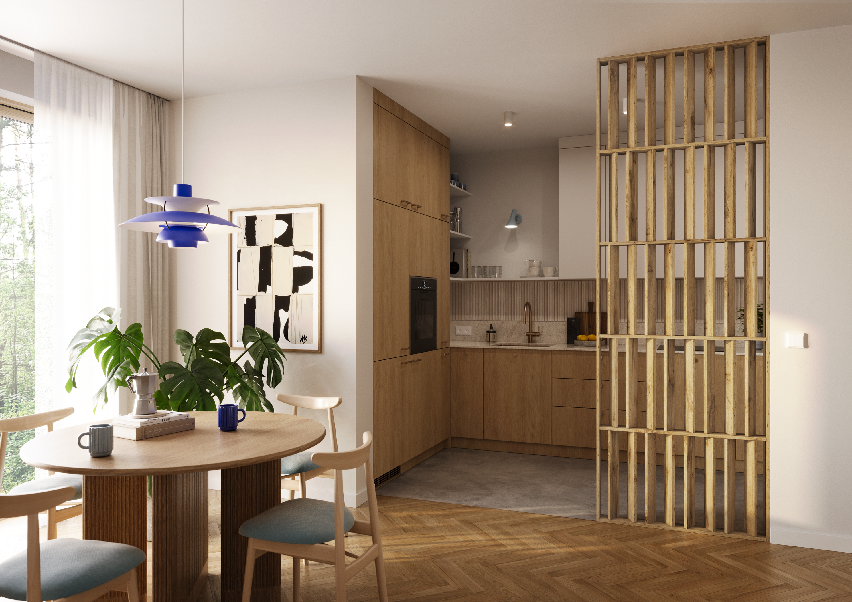 WAND JAPANDI - WOTAN-EICHE - LAMELE3D