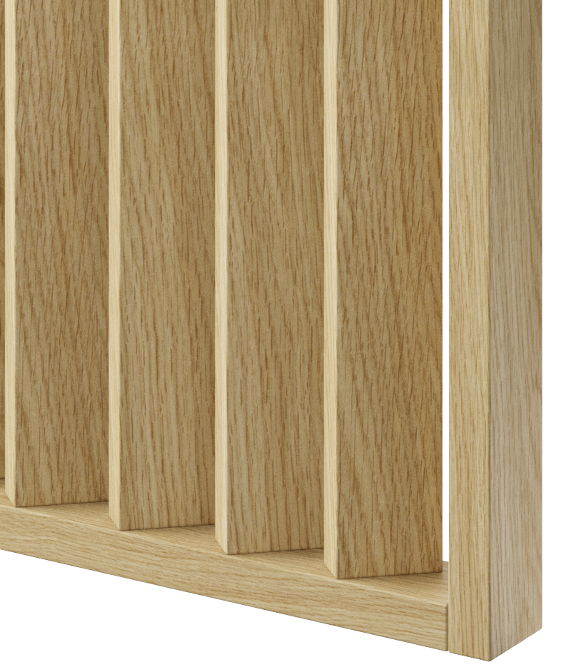 LAMELLENWAND - FERTIGSET - EUROPÄISCHE EICHE CPL - LAMELLEN3D