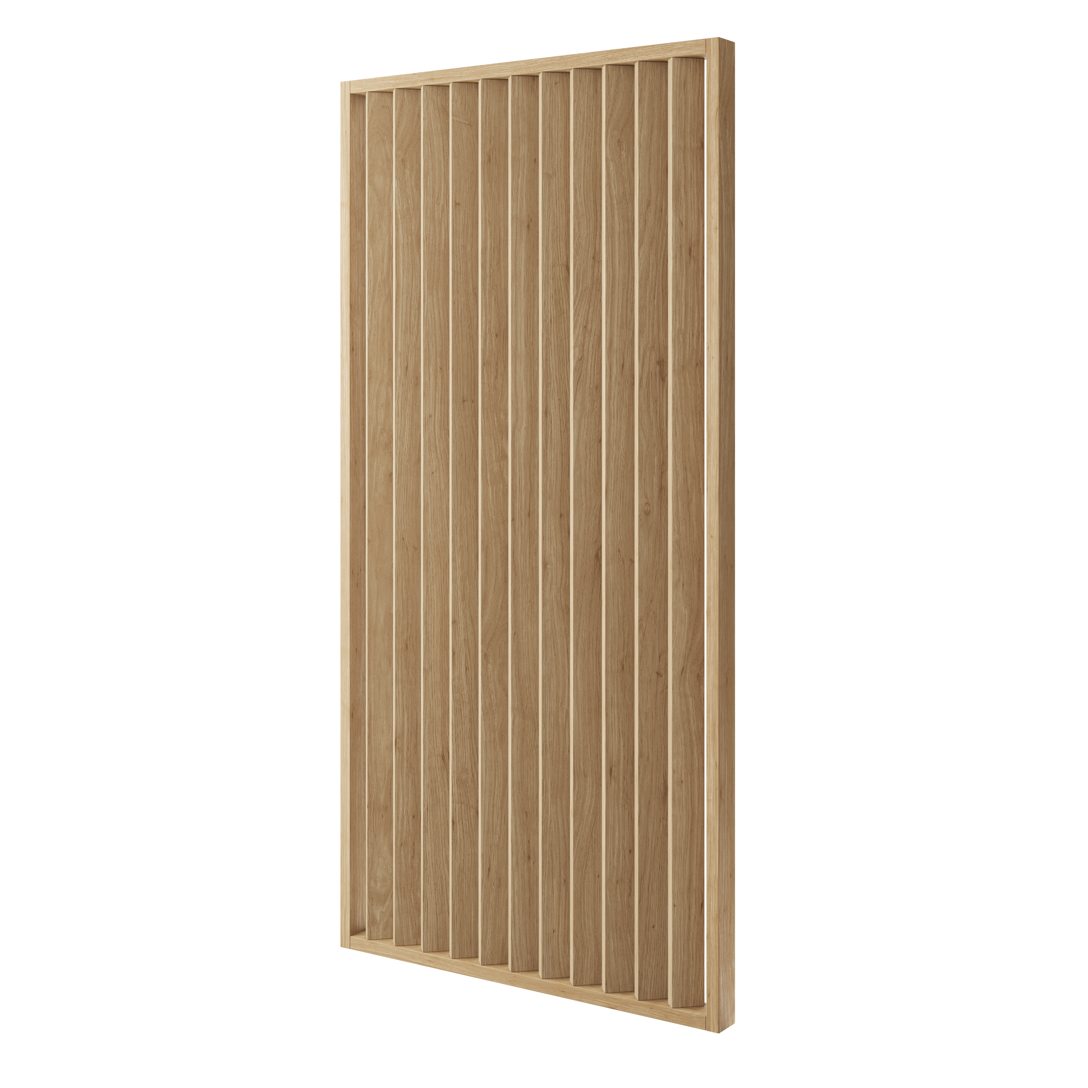 LAMELLENWAND - FERTIGSET - EICHE NATURA – DREHBAR MIT MECHANISMUS - LAMELLEN3D