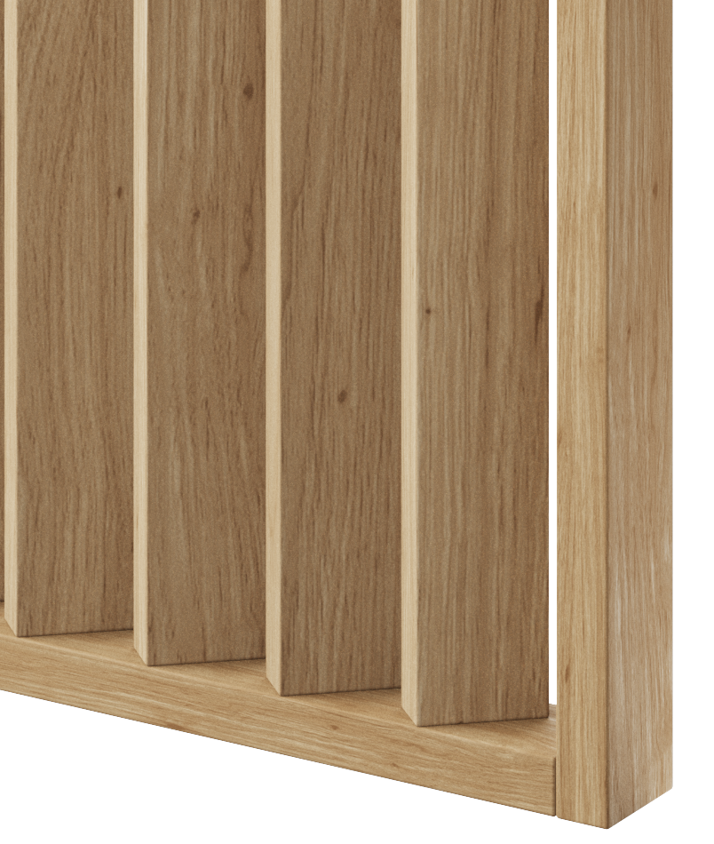 LAMELLENWAND - FERTIGSET - EICHE NATUR – LAMELLEN3D