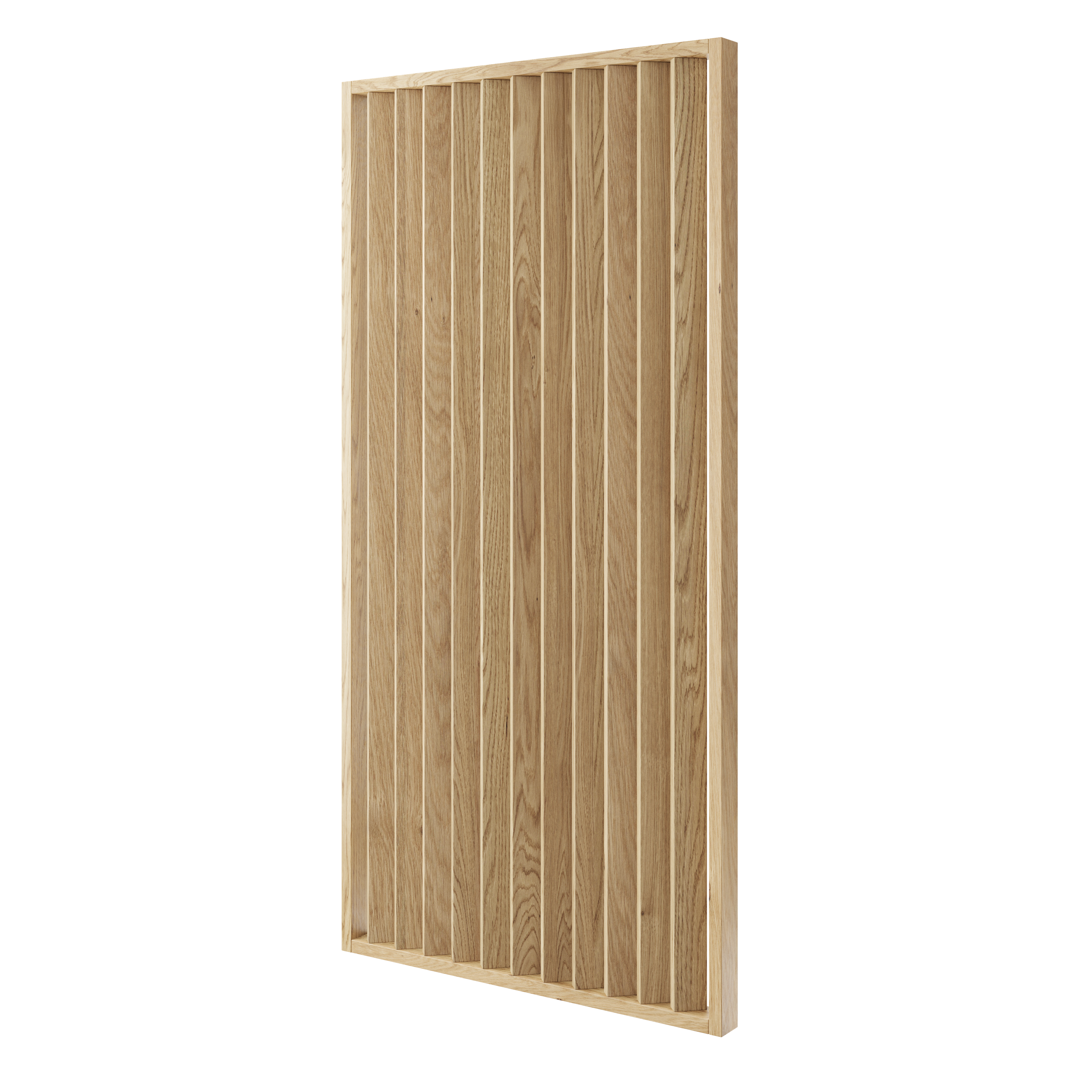 LAMELLENWAND - FERTIGSET - EICHE-FURNIER – DREHBAR MIT MECHANISMUS - LAMELLEN3D