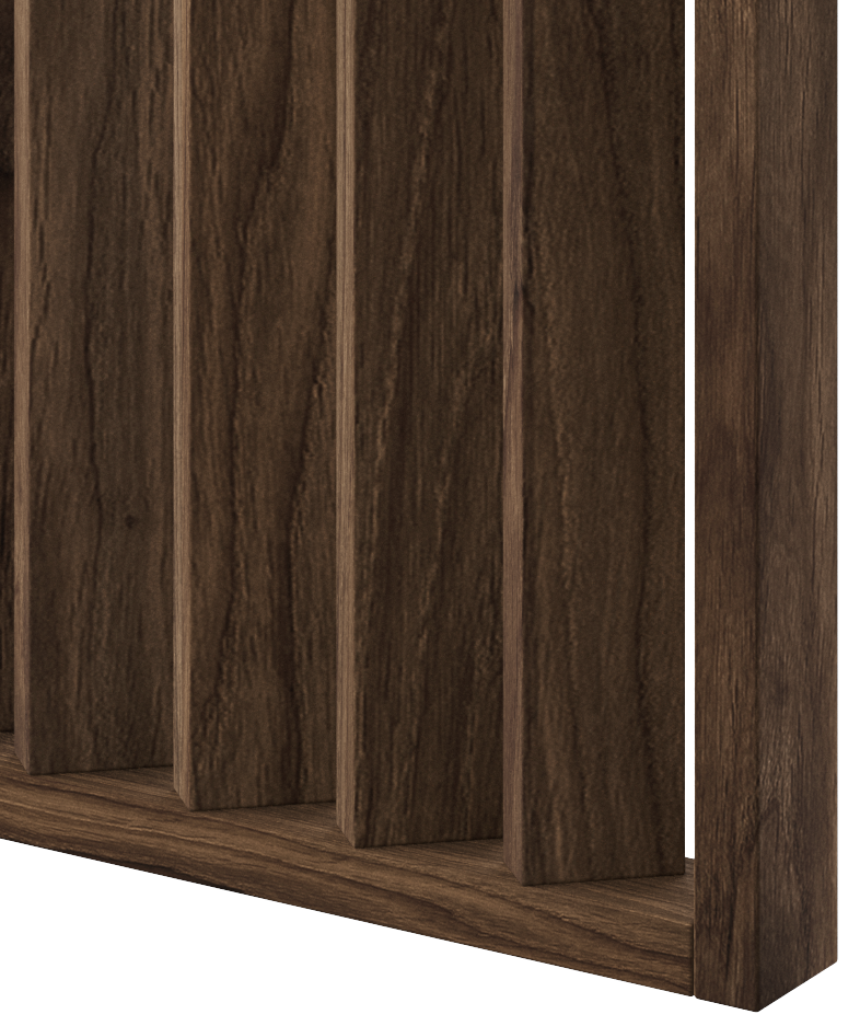 LAMELLENWAND - FERTIGSET - CLASSIC WALNUSS - LAMELLEN3D