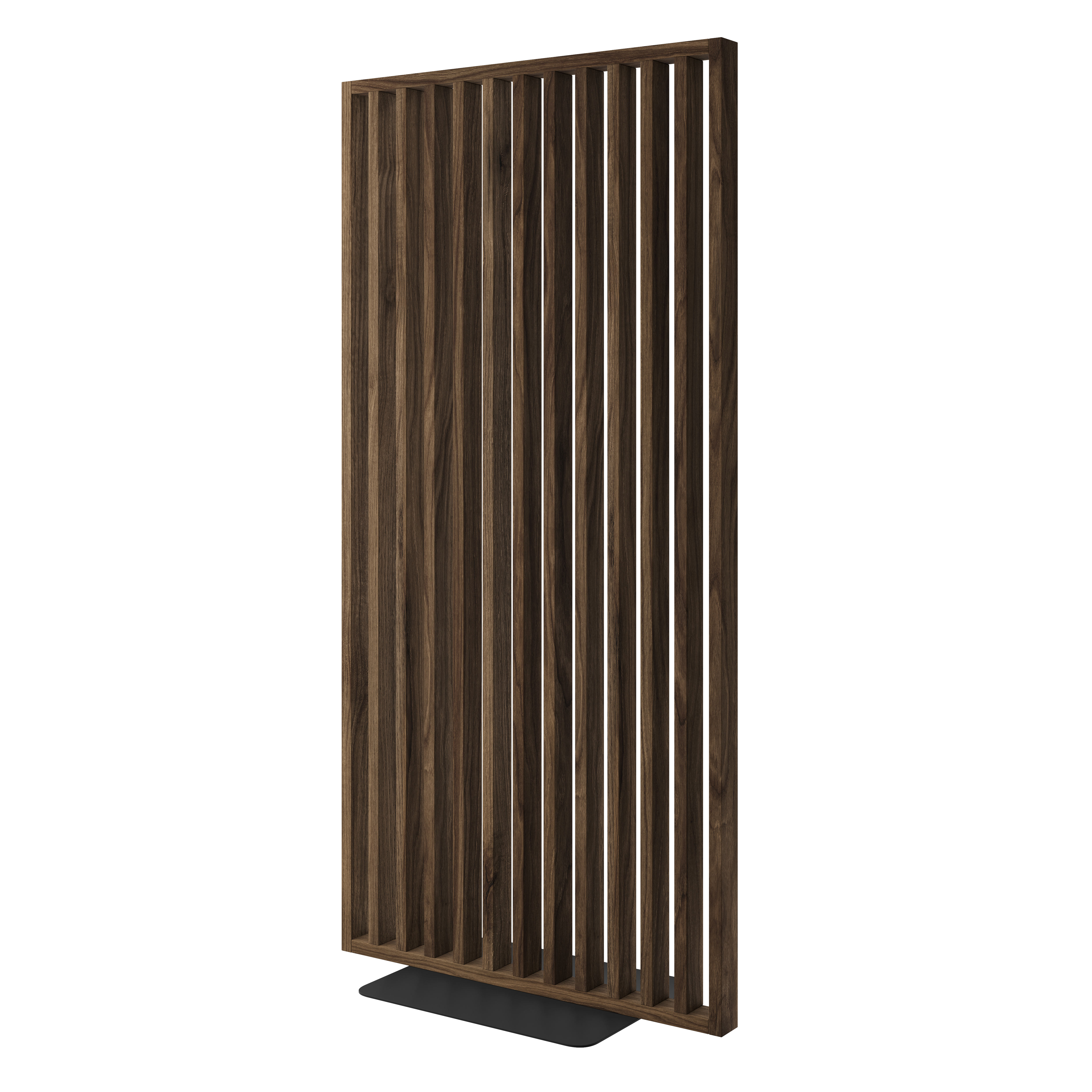 TRENNWÄNDE MIT BODENPLATTE - FERTIGSET - CLASSIC WALNUSS LAMELLEN3D
