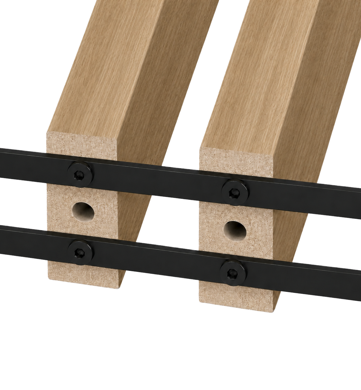 LAMELLENWAND - FERTIGSET - EICHE NATURA – DREHBAR MIT MECHANISMUS - LAMELLEN3D
