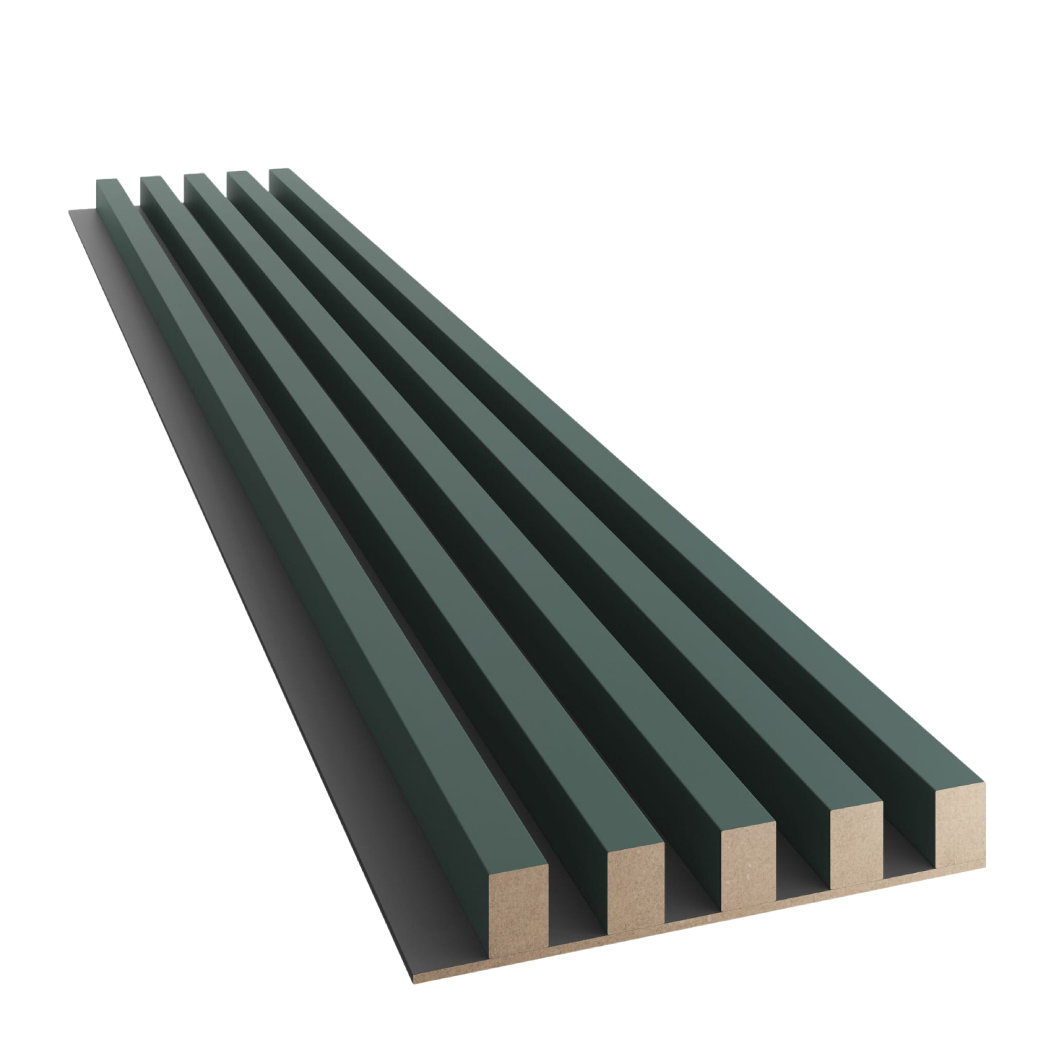 LAMELLEN AUF MDF-PLATTE - FLASCHENGRÜN LAMELLEN3D
