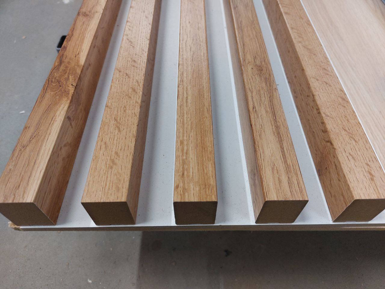 LAMELLEN AUF MDF-PLATTE - WOTAN EICHE LAMELLEN3D