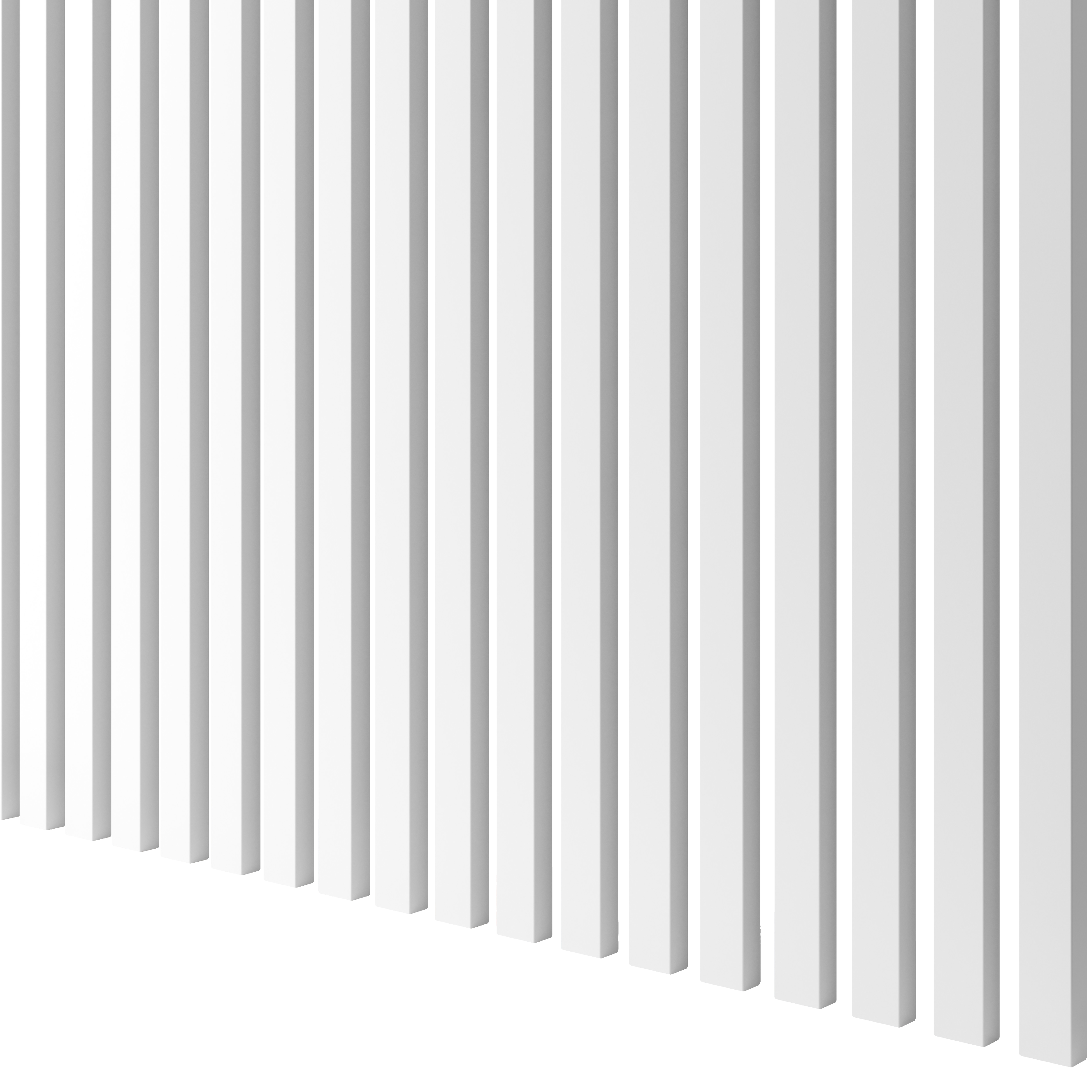 Lamele slim biały mat - lamele slim jako pojedyncze listwy w matowym, białym kolorze - LAMELE3D