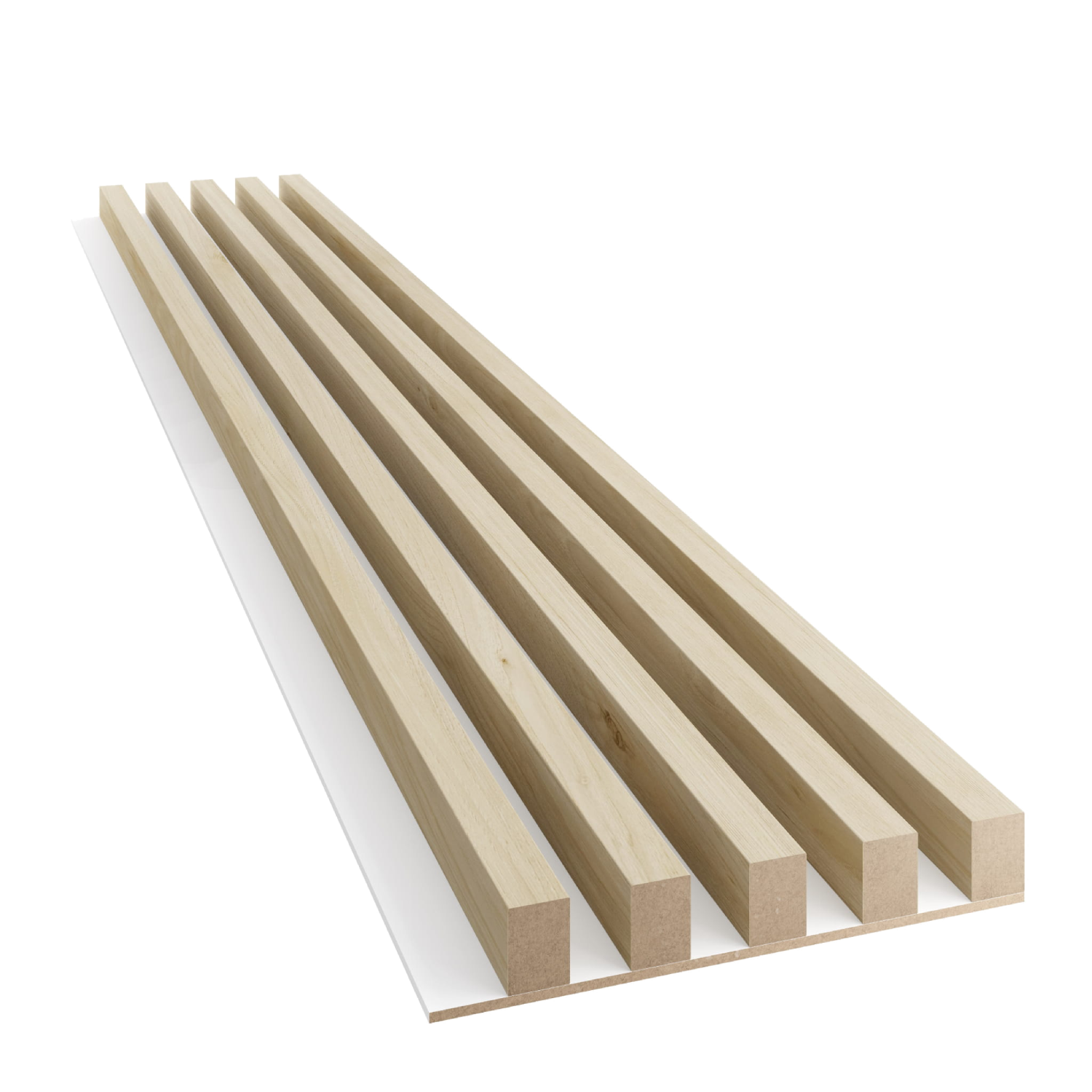 LAMELLEN AUF MDF-PLATTE - GEBLEICHTE EICHE