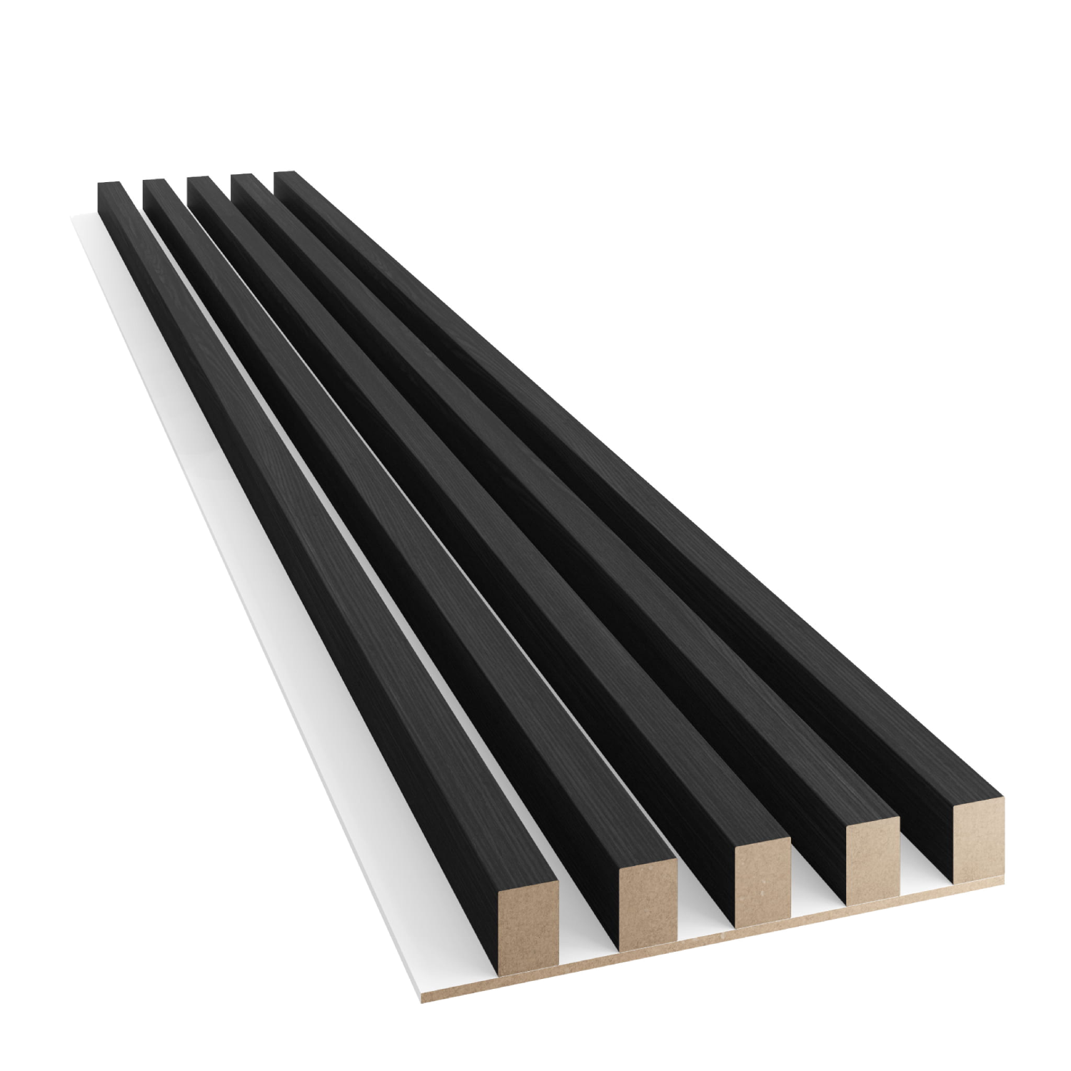 LAMELLEN AUF MDF-PLATTE - SCHWARZE EICHE