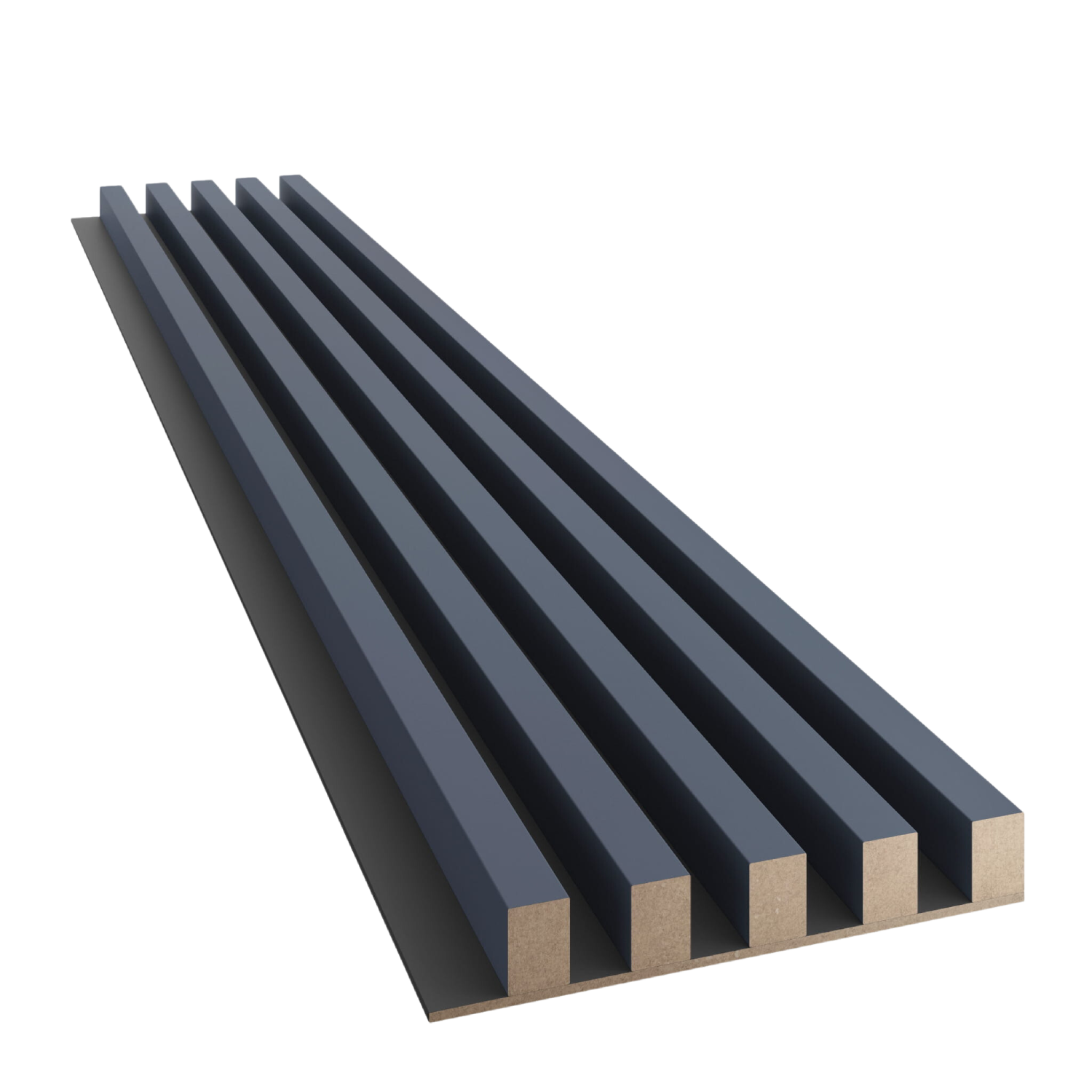 LAMELLEN AUF MDF-PLATTE - DUNKEL MARINEBLAU