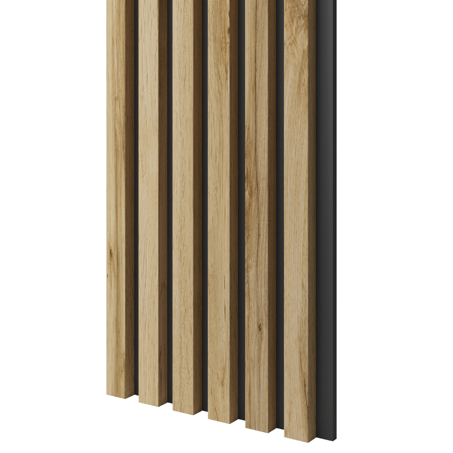 SCHLANKE LAMELLEN AUF MDF-PLATTE - WOTAN EICHE