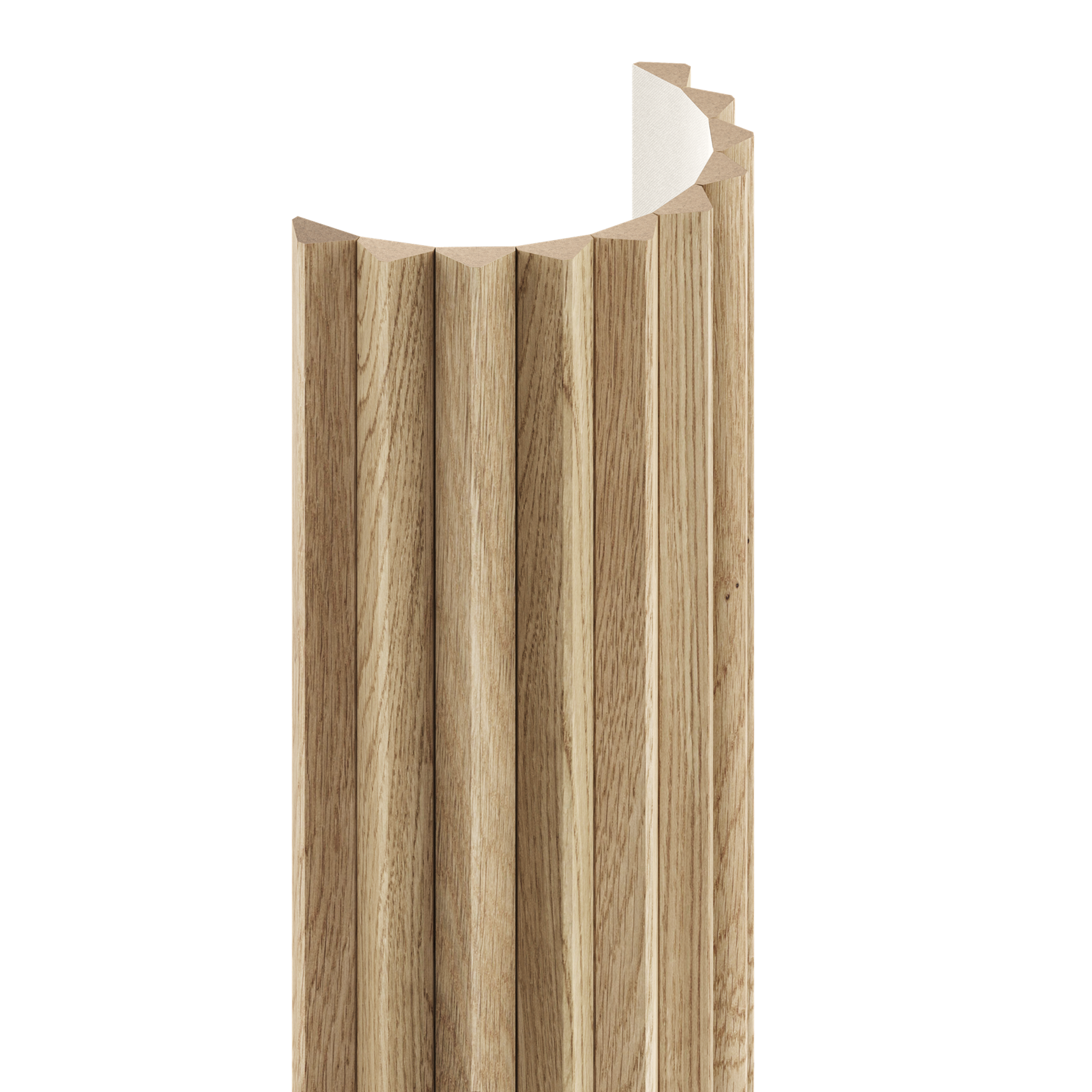 Japandi-Paneel - Sandbeige LAMELLEN3D