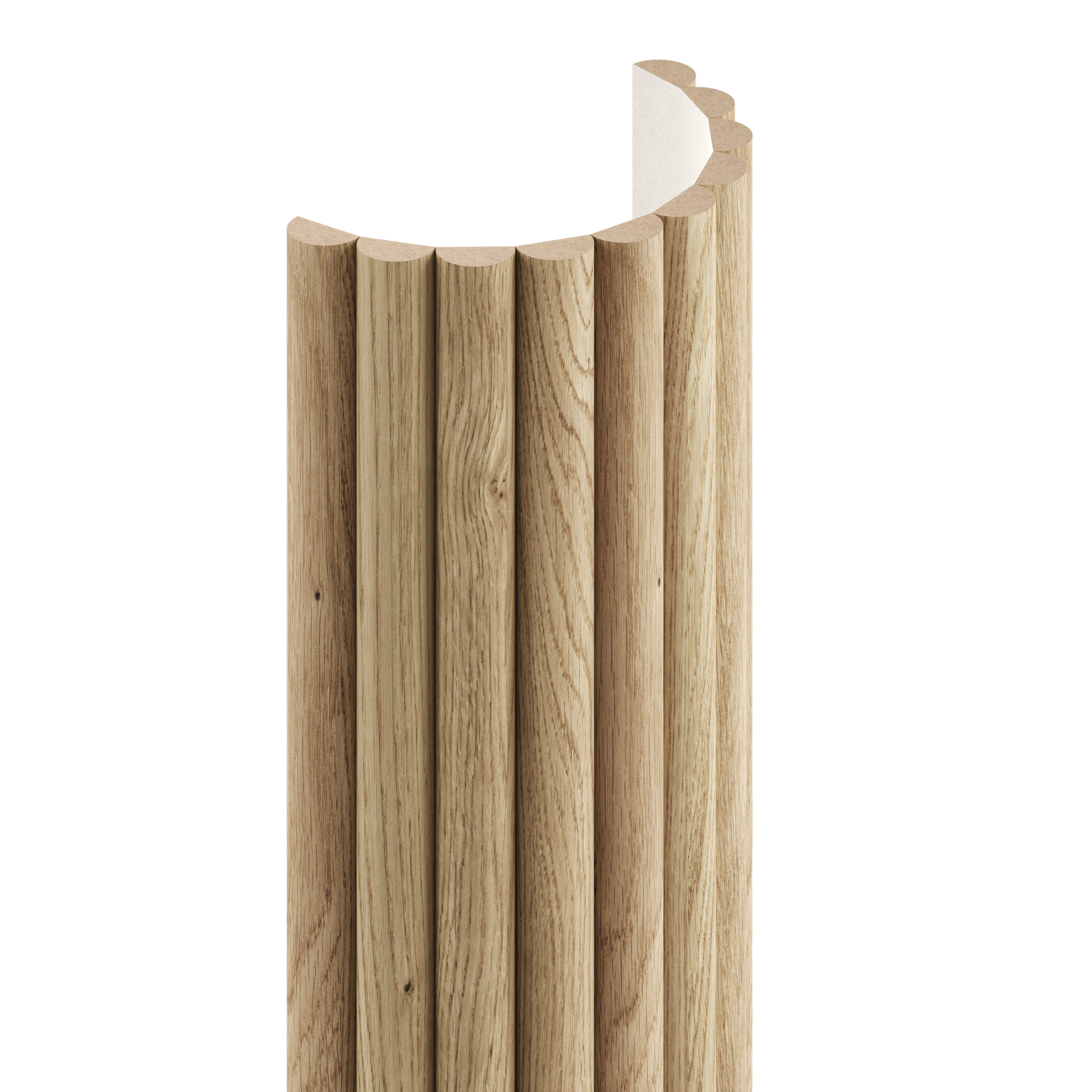 Japandi-Paneel - Sandbeige LAMELLEN3D