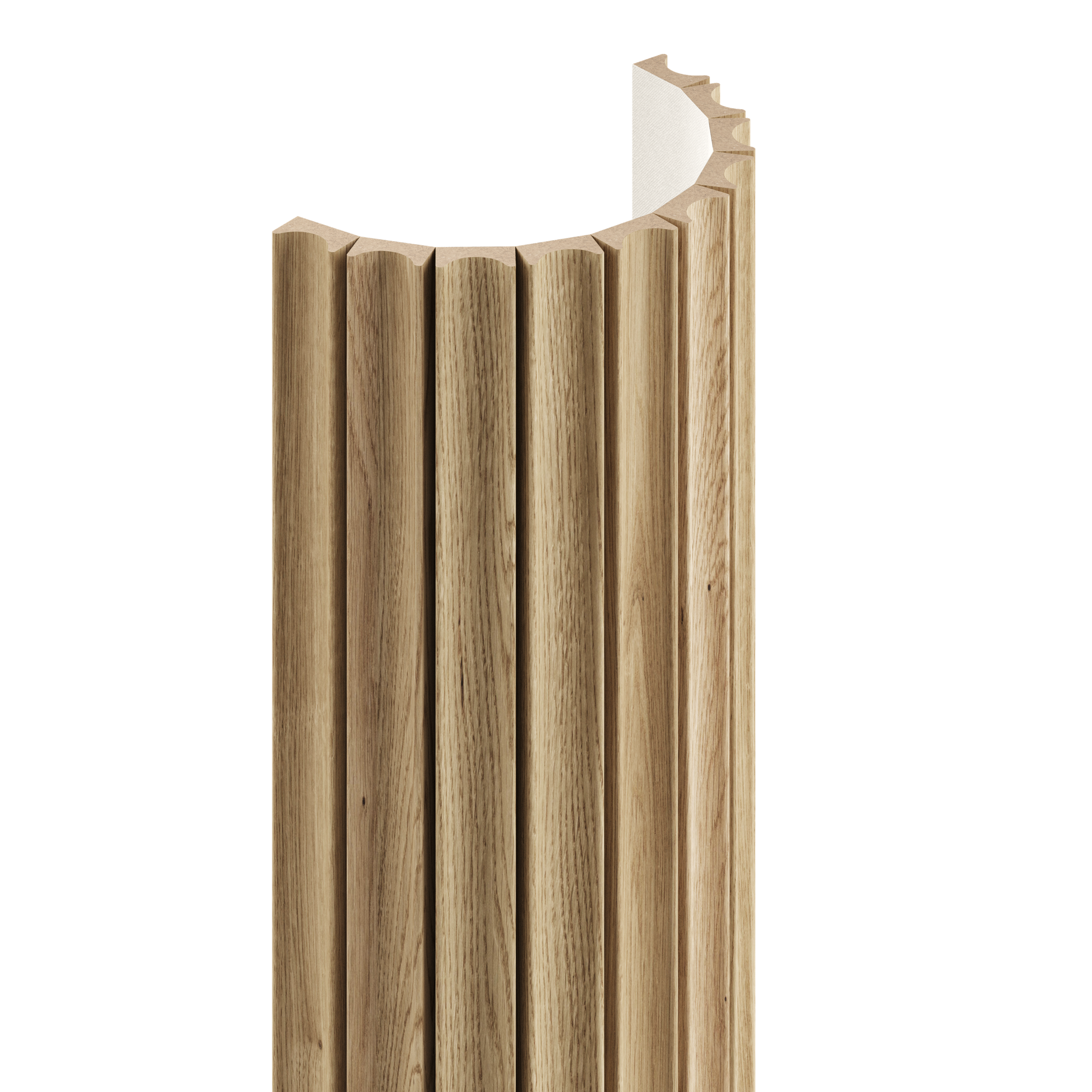 Japandi-Paneel - Sandbeige LAMELLEN3D