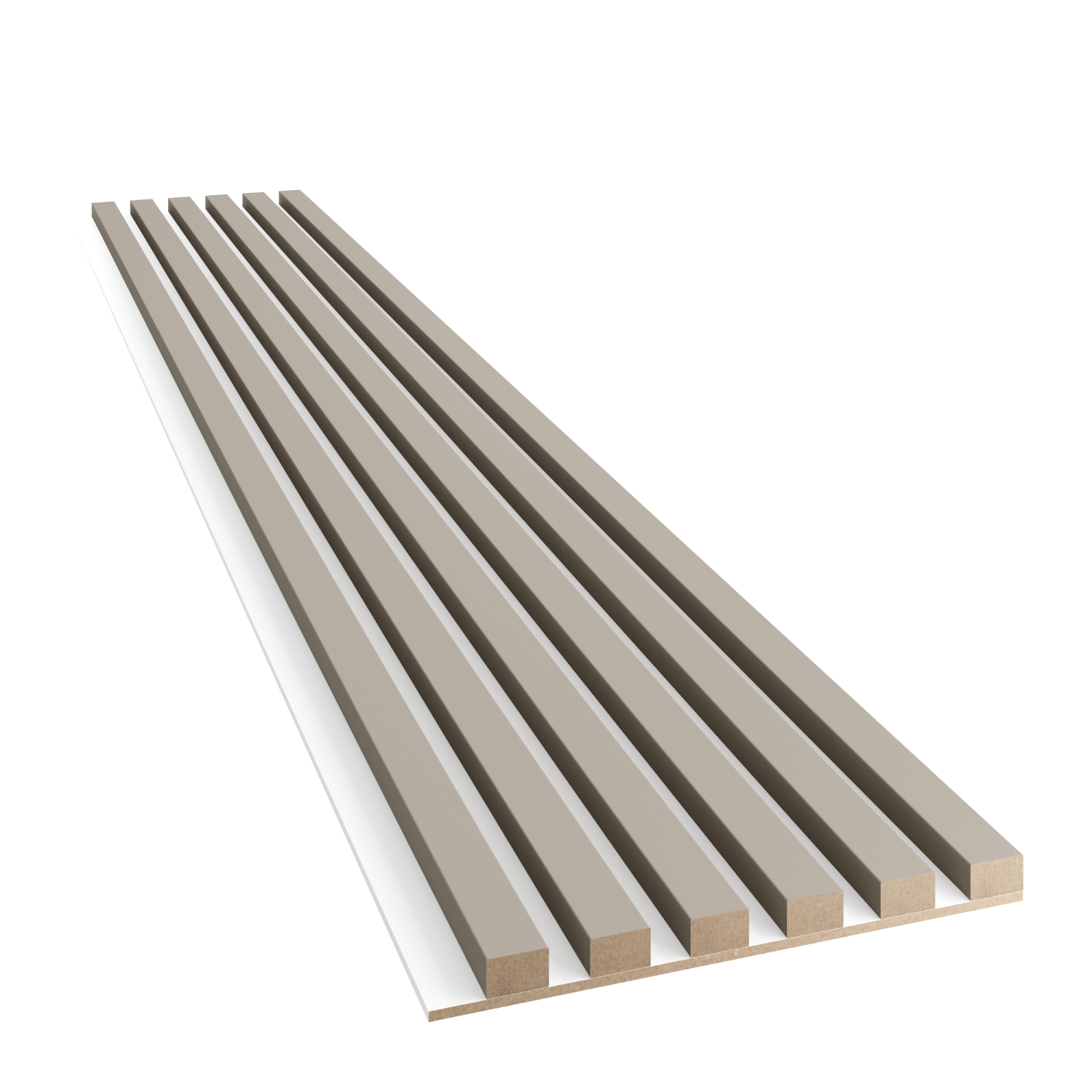 SCHMALE STREIFEN AUF MDF-PLATTE - SANDBEIGE LAMELLEN3D