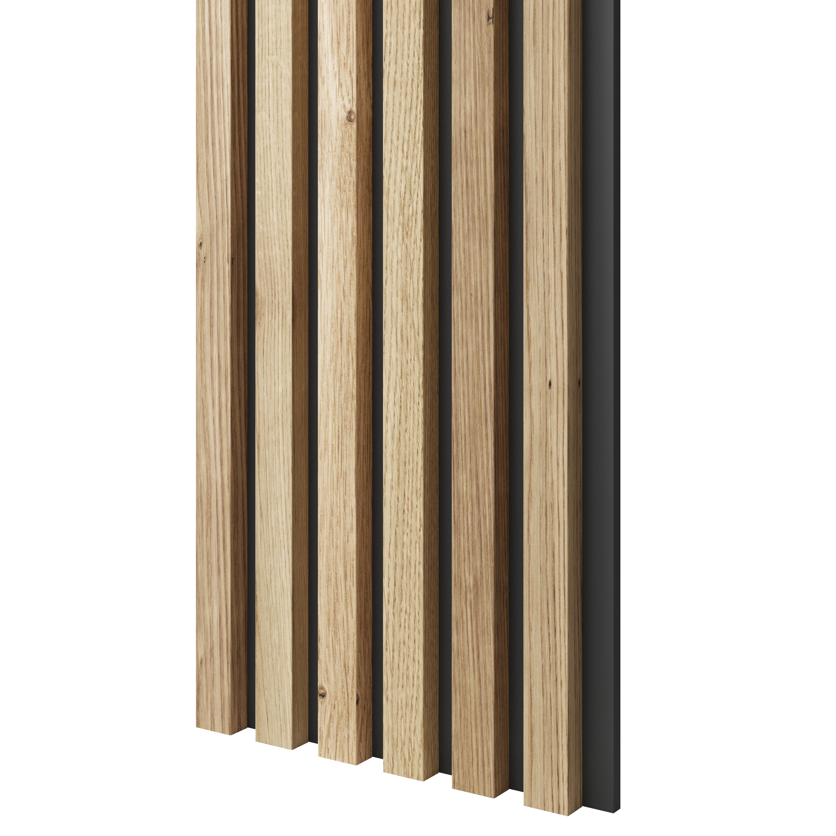 SCHLANKE LAMELLEN AUF MDF-PLATTE - EICHENFURNIER LAMELLEN3D