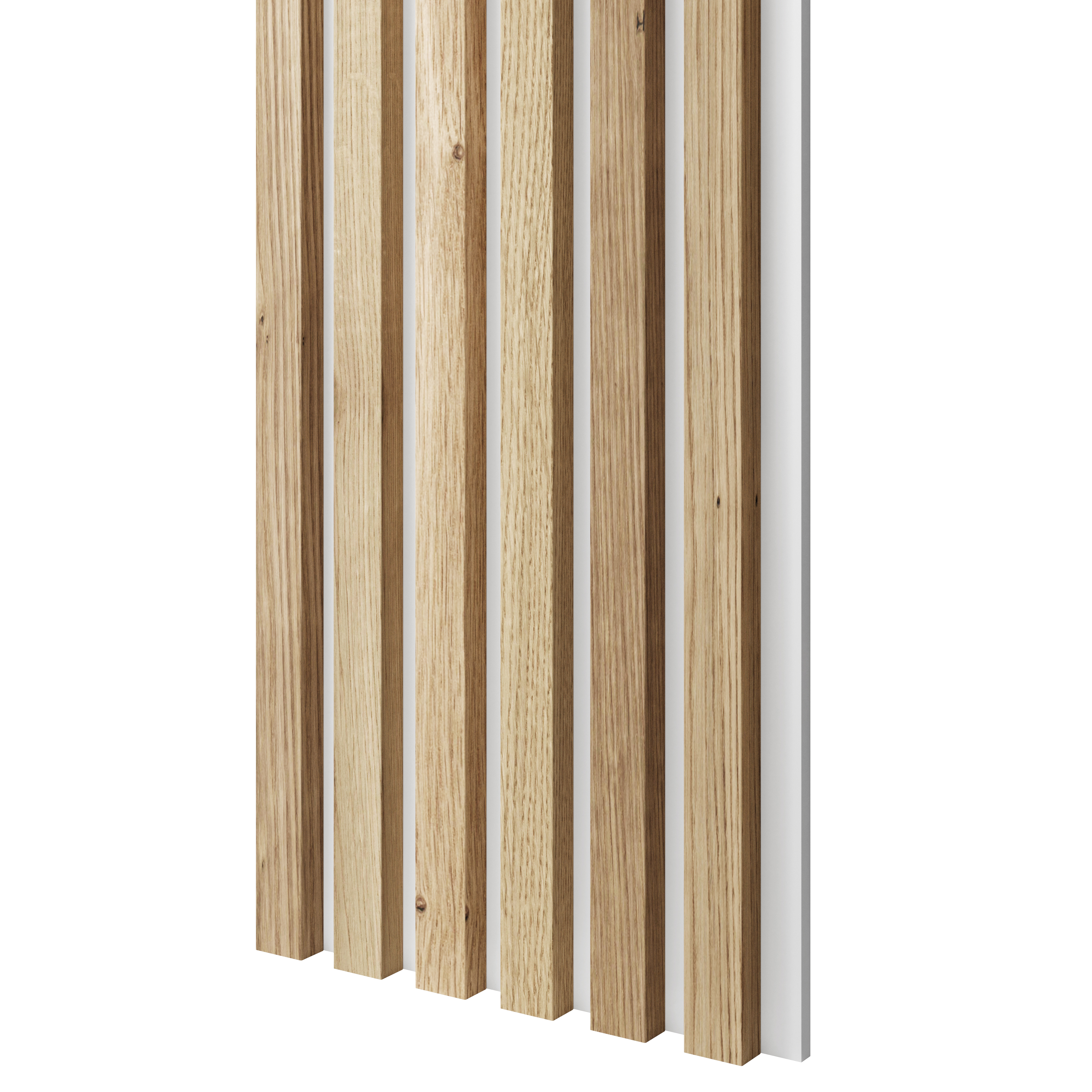 SCHLANKE LAMELLEN AUF MDF-PLATTE - EICHENFURNIER LAMELLEN3D