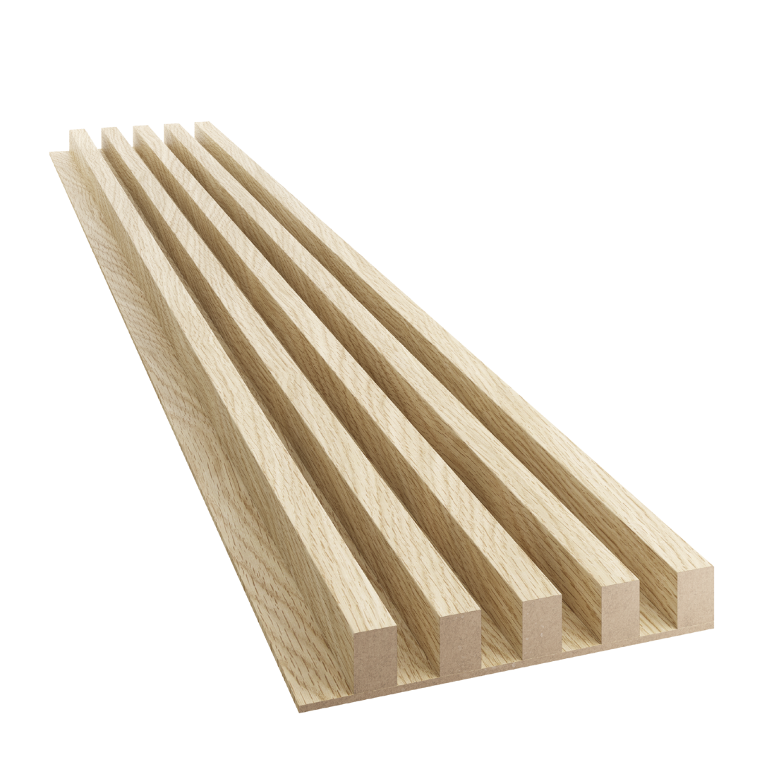 LAMELLEN AUF FURNIERTER MDF-PLATTE – EUROPÄISCHE EICHE CPL LAMELLEN3D