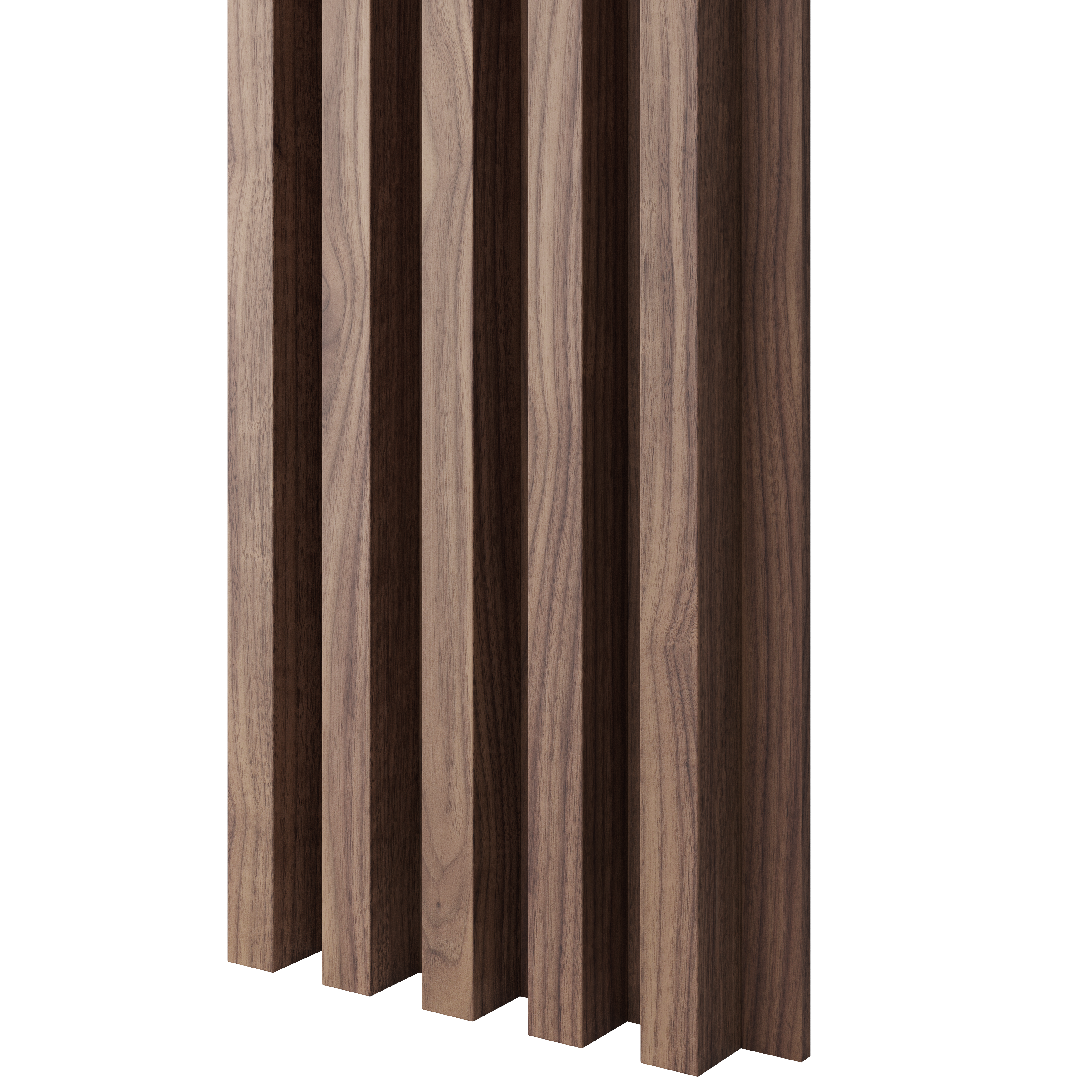 LAMELLEN AUF FURNIERTER MDF-PLATTE - AMERIKANISCHES NUSSBAUM-FURNIER LAMELLEN3D